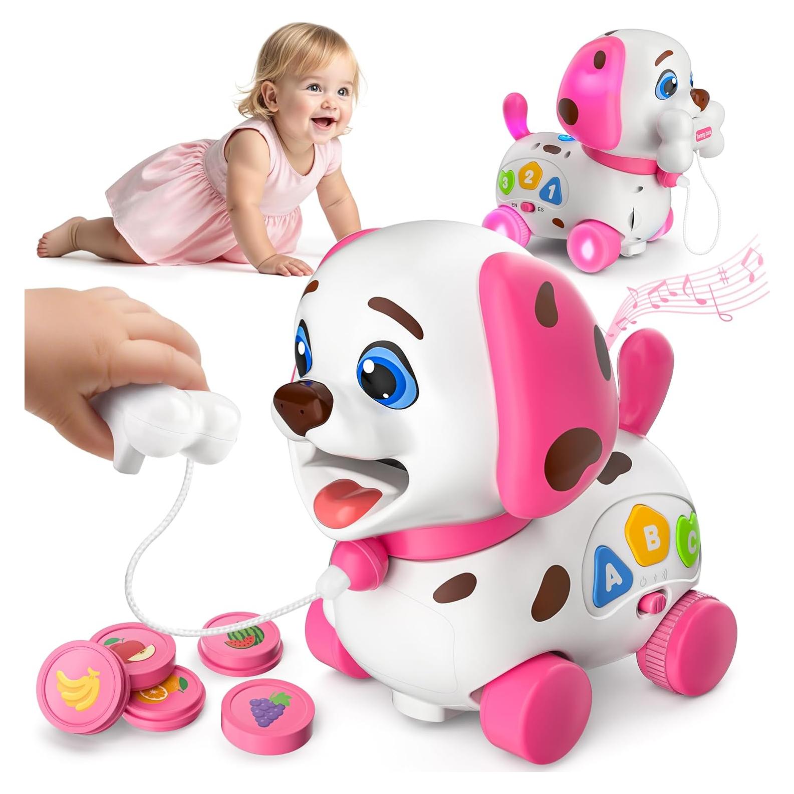 Juguete Musical Cachorro HYC Rosa 4 en 1 para Bebés 6-18 Meses