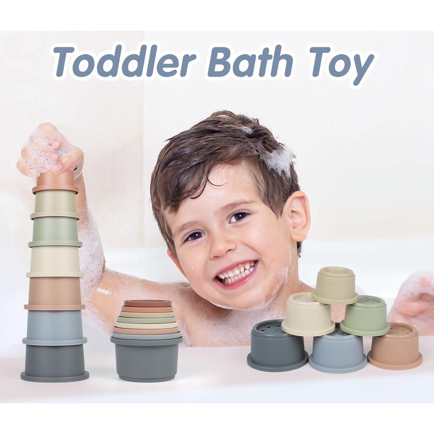 Juguete Tazas Apilables SKYWHALE 8PCS para Bebés 6-12 Meses