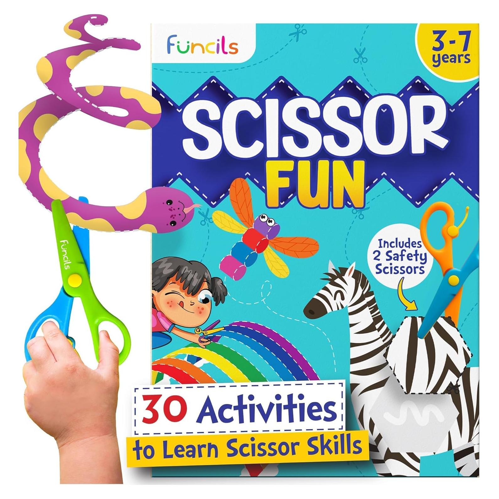 Kit de Manualidades para Niños Funcils - Tijeras de Seguridad y Libros de Actividades