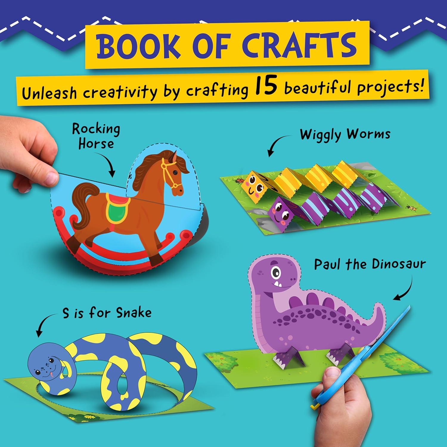 Kit de Manualidades para Niños Funcils - Tijeras de Seguridad y Libros de Actividades