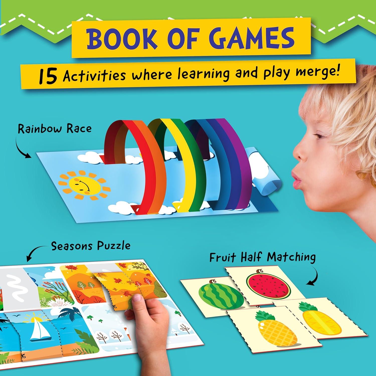 Kit de Manualidades para Niños Funcils - Tijeras de Seguridad y Libros de Actividades