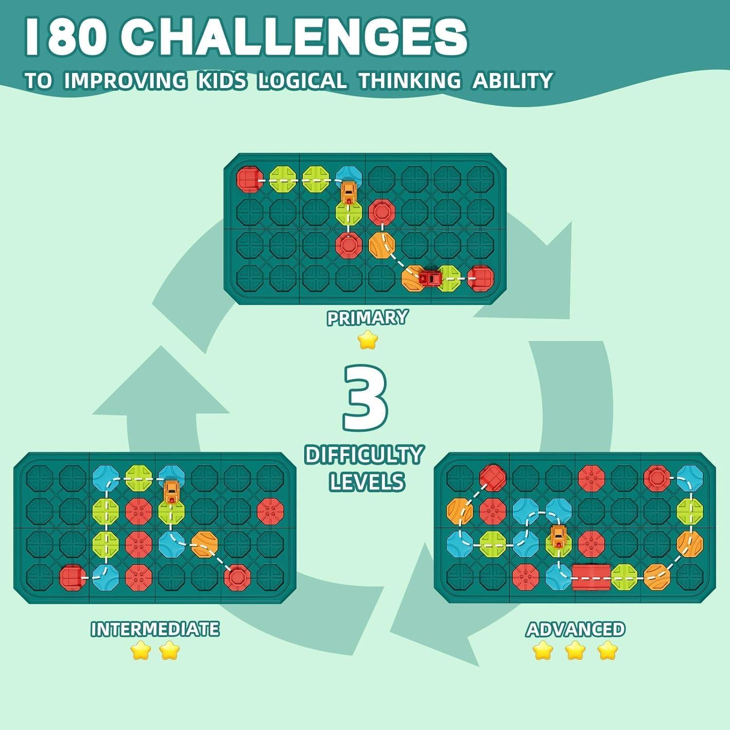 Juego de Mesa Constructor de Caminos Burgkidz - Rompecabezas Lógico 84.6x40 cm