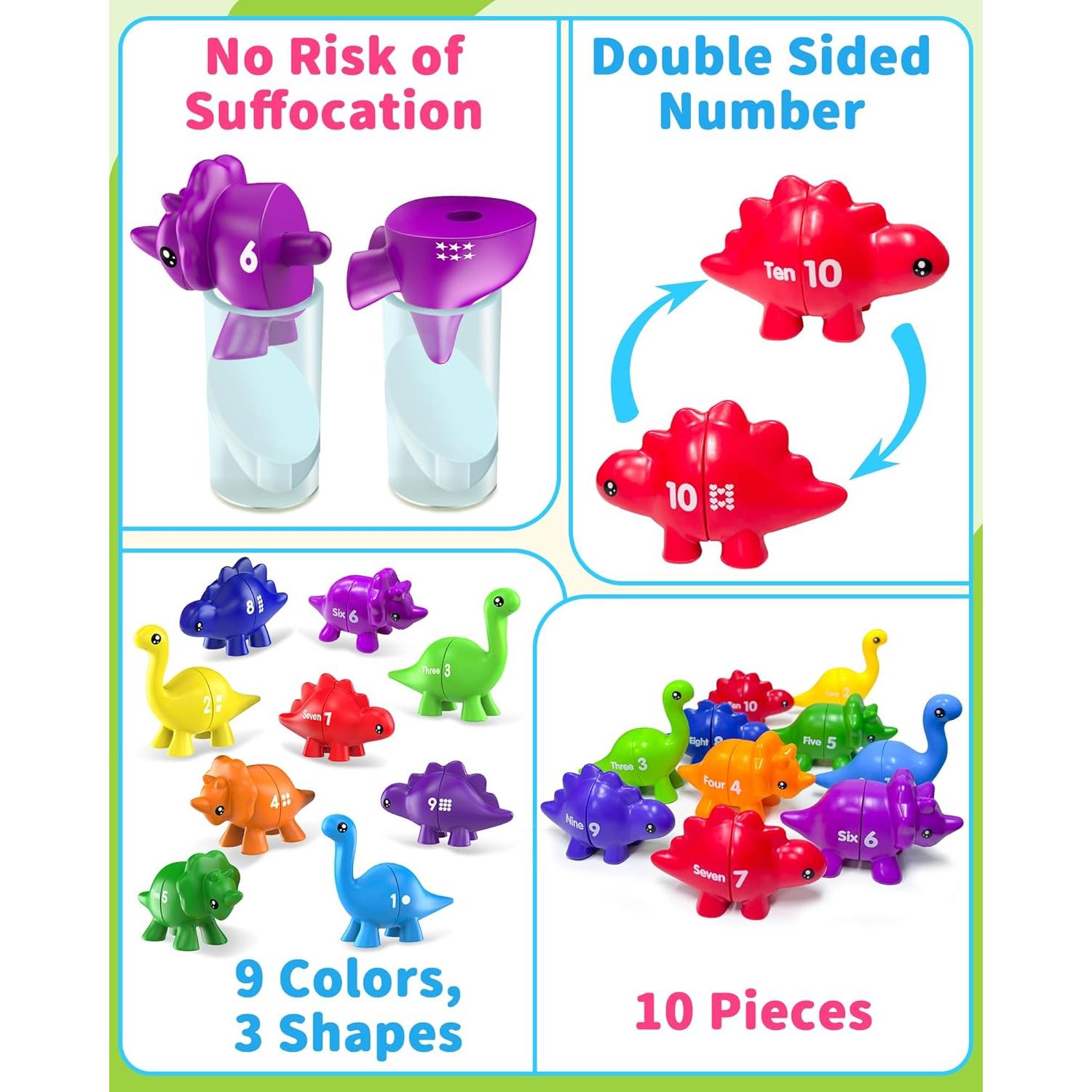 Juguete Educativo Dinosaurios de Números Gagule 10 Piezas