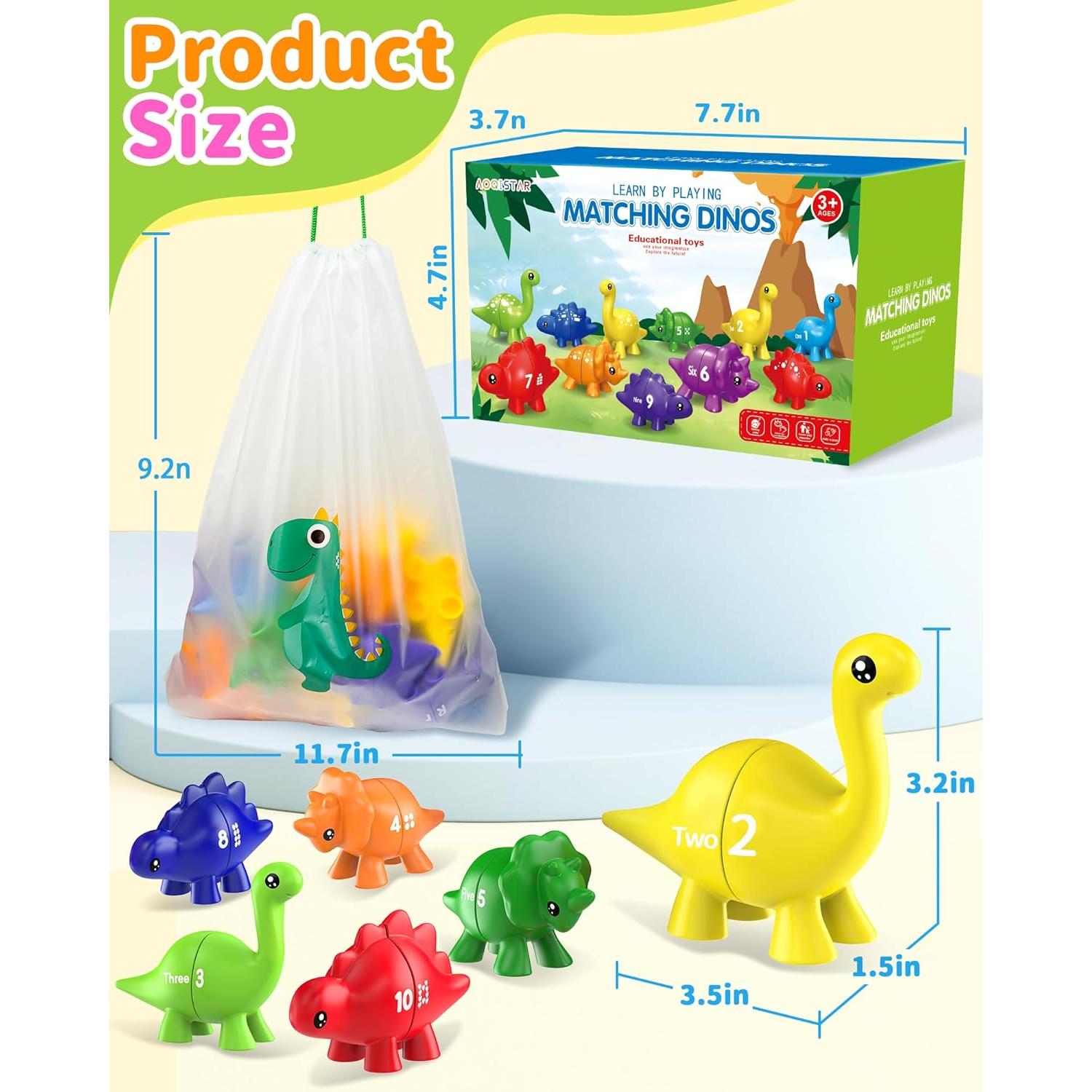 Juguete Educativo Dinosaurios de Números Gagule 10 Piezas