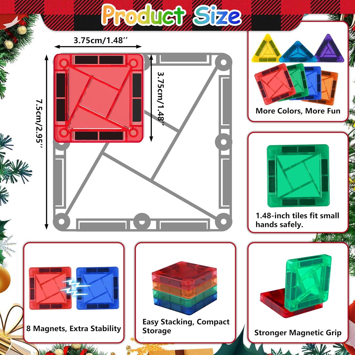 Mini Azulejos Magnéticos 42pcs Felikray Juguetes STEM 3.76cm