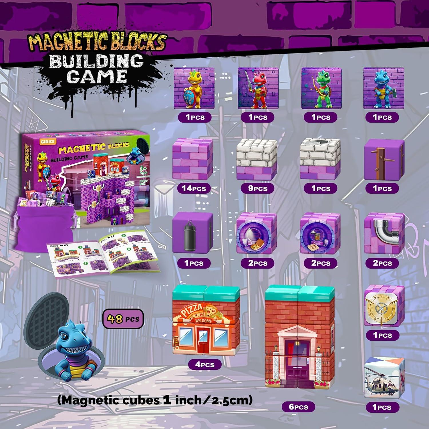 Bloques Magnéticos Girigi 40 Piezas Juguetes Montessori 3+ Años