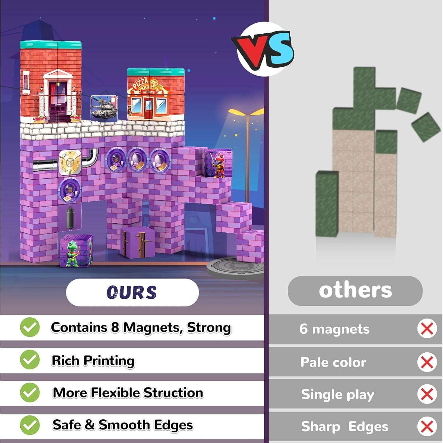 Bloques Magnéticos Girigi 40 Piezas Juguetes Montessori 3+ Años