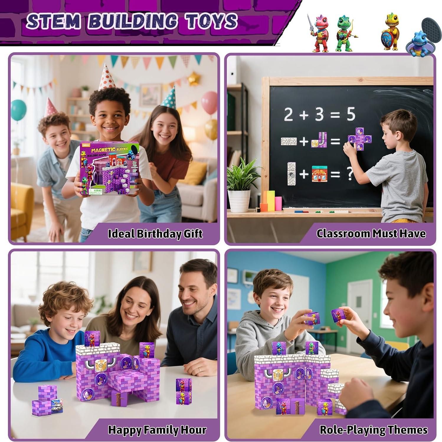 Bloques Magnéticos Girigi 40 Piezas Juguetes Montessori 3+ Años