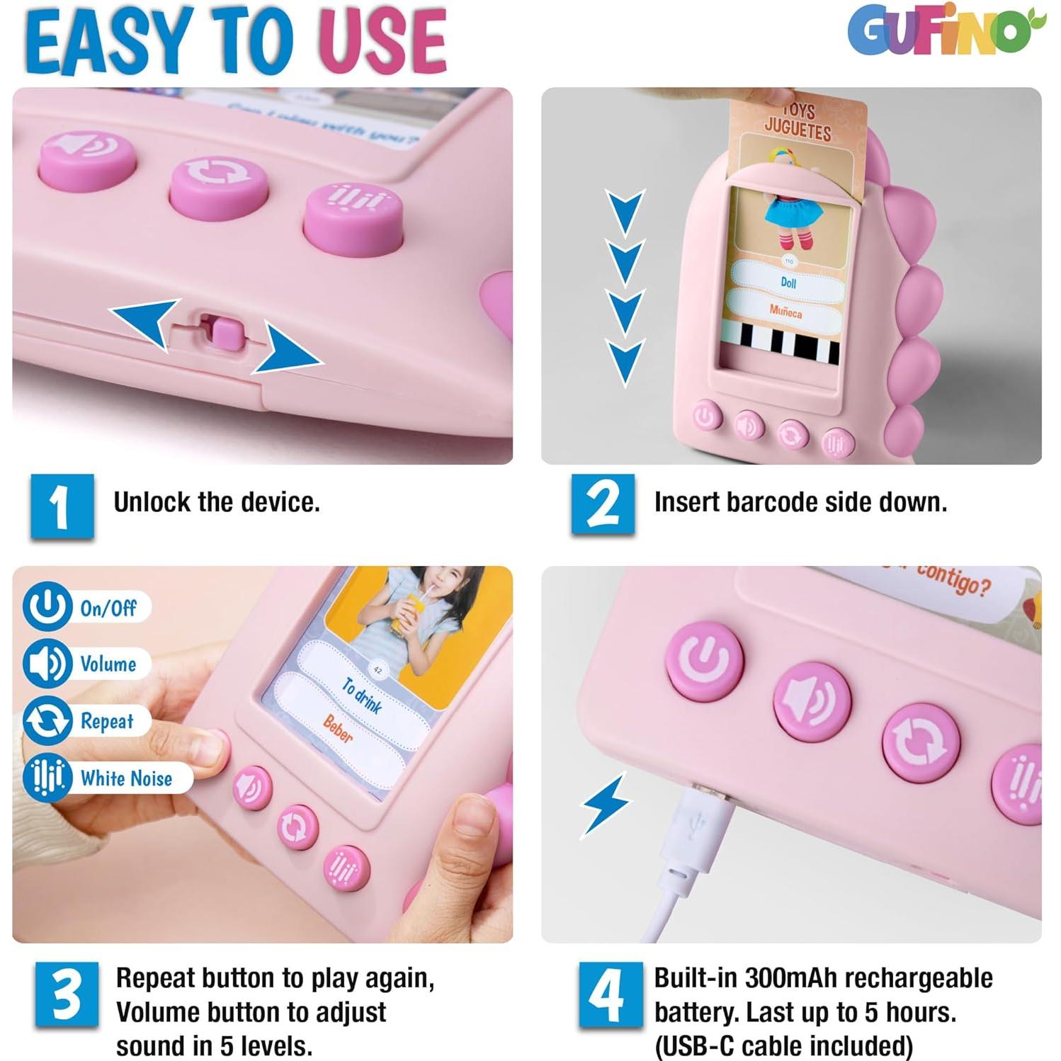 Tarjetas de Memoria Bilingües GUFINO para Niños 3-5 Años