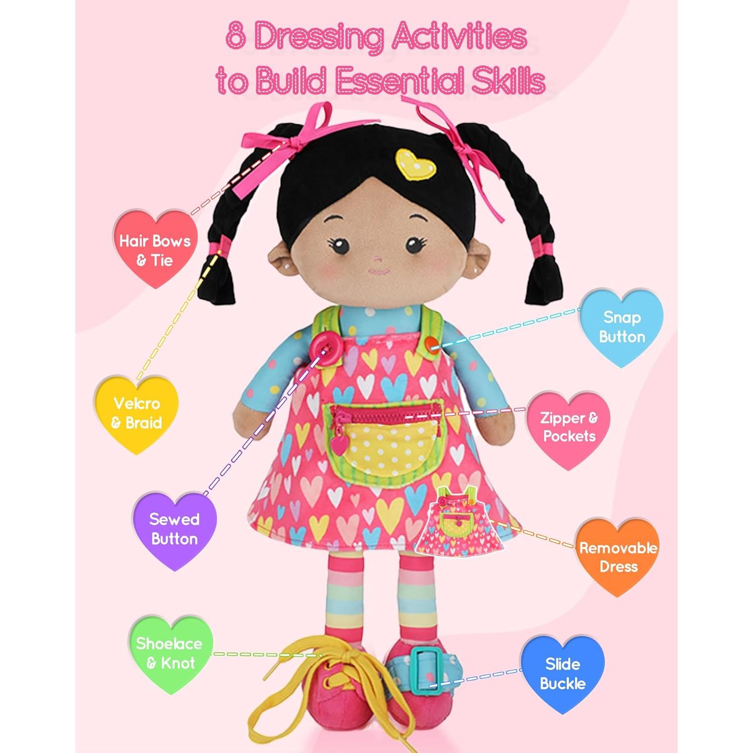 Muñeca Educativa Suave Leyadoll 40 cm para Niños 2 Años