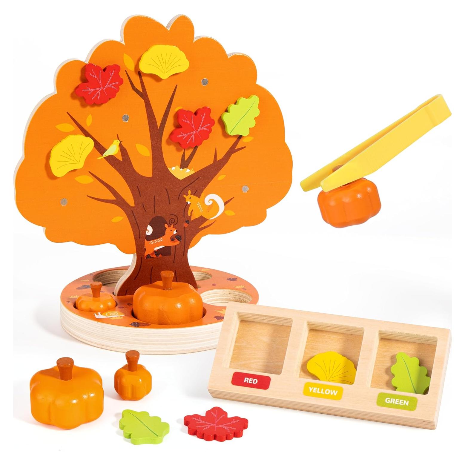 Juguete Montessori Woodtoe Recolección de Calabazas 36 PCS