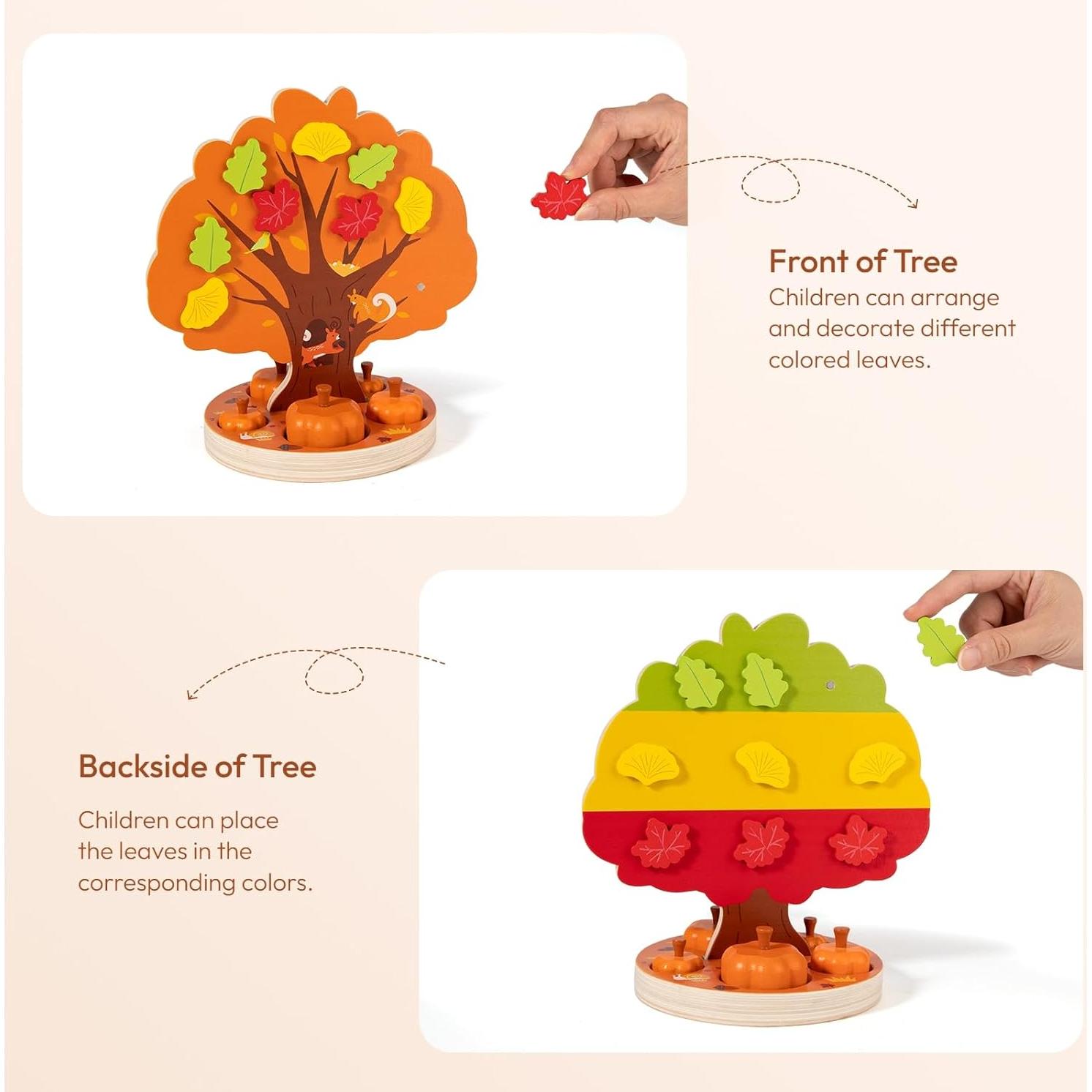 Juguete Montessori Woodtoe Recolección de Calabazas 36 PCS