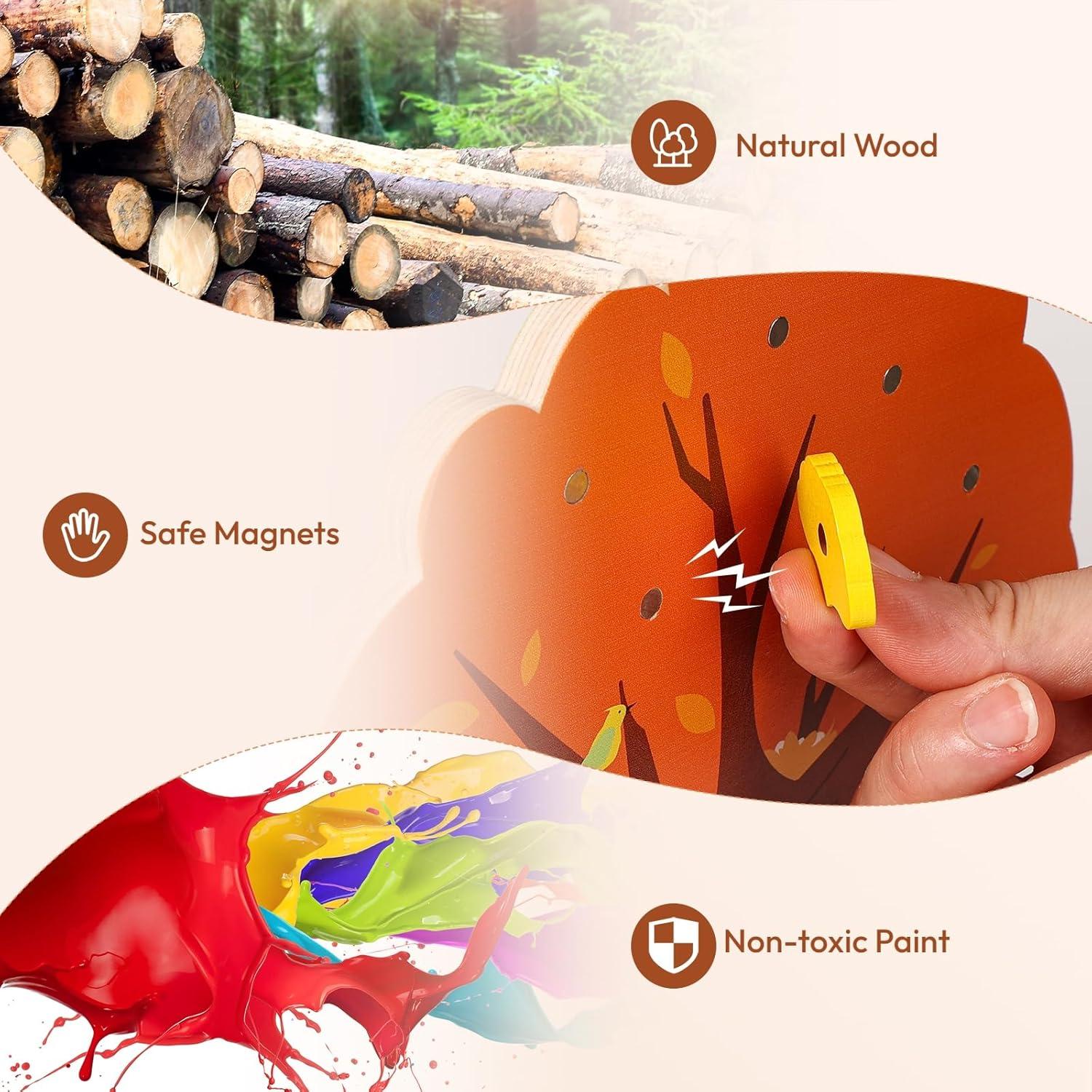 Juguete Montessori Woodtoe Recolección de Calabazas 36 PCS