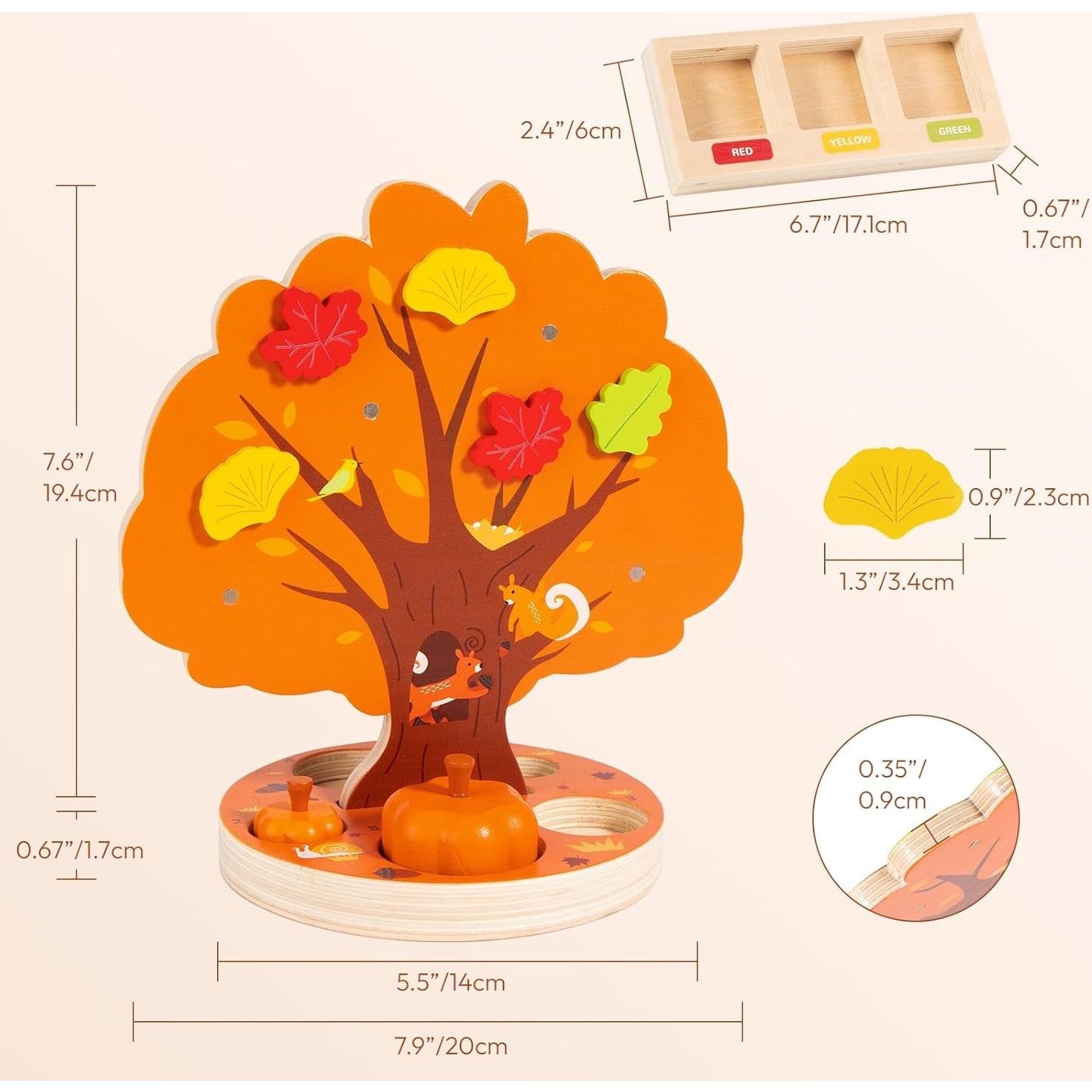 Juguete Montessori Woodtoe Recolección de Calabazas 36 PCS