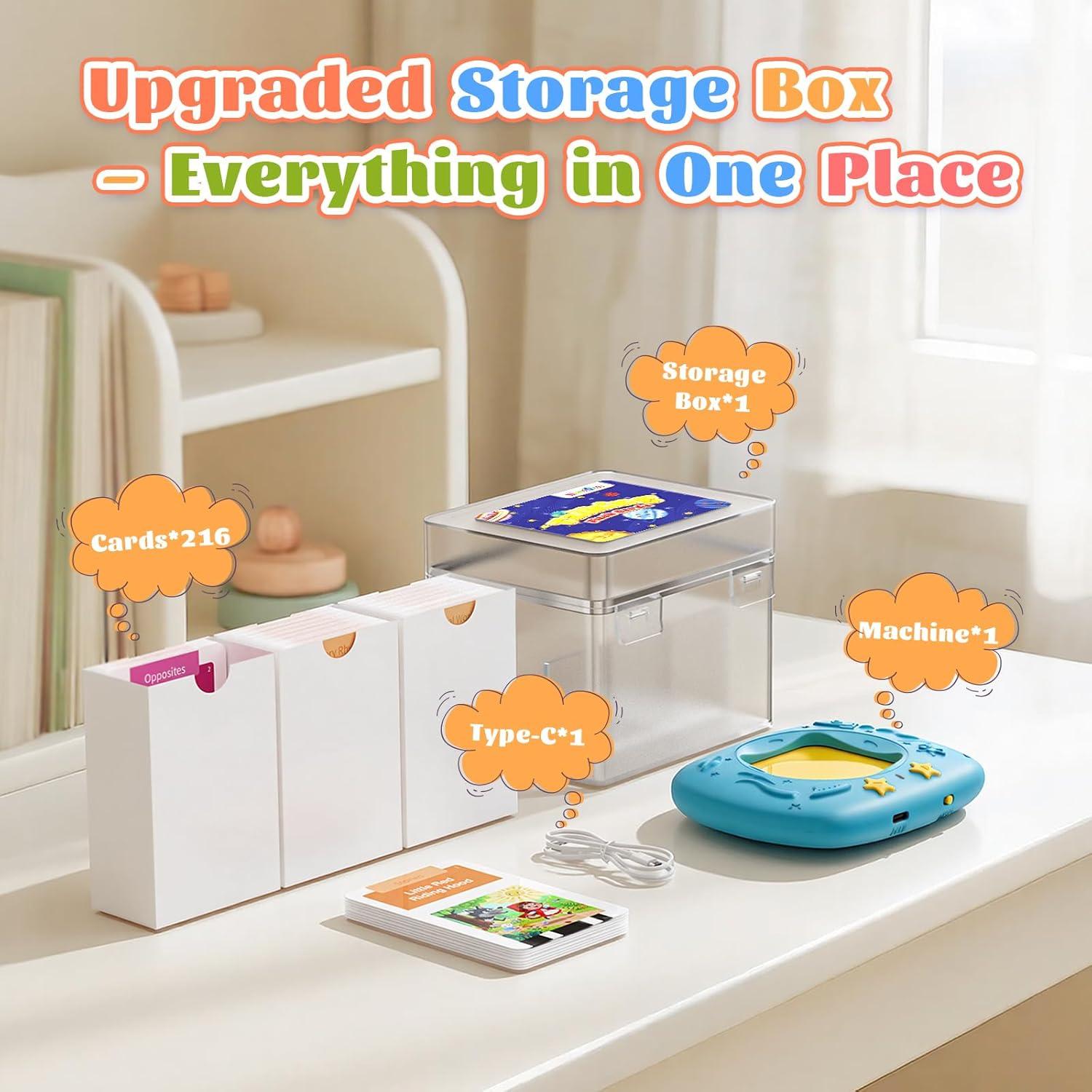 HOMESTEC Tarjetas de Flash Educativas 216 Piezas para Niños 3-6 Años