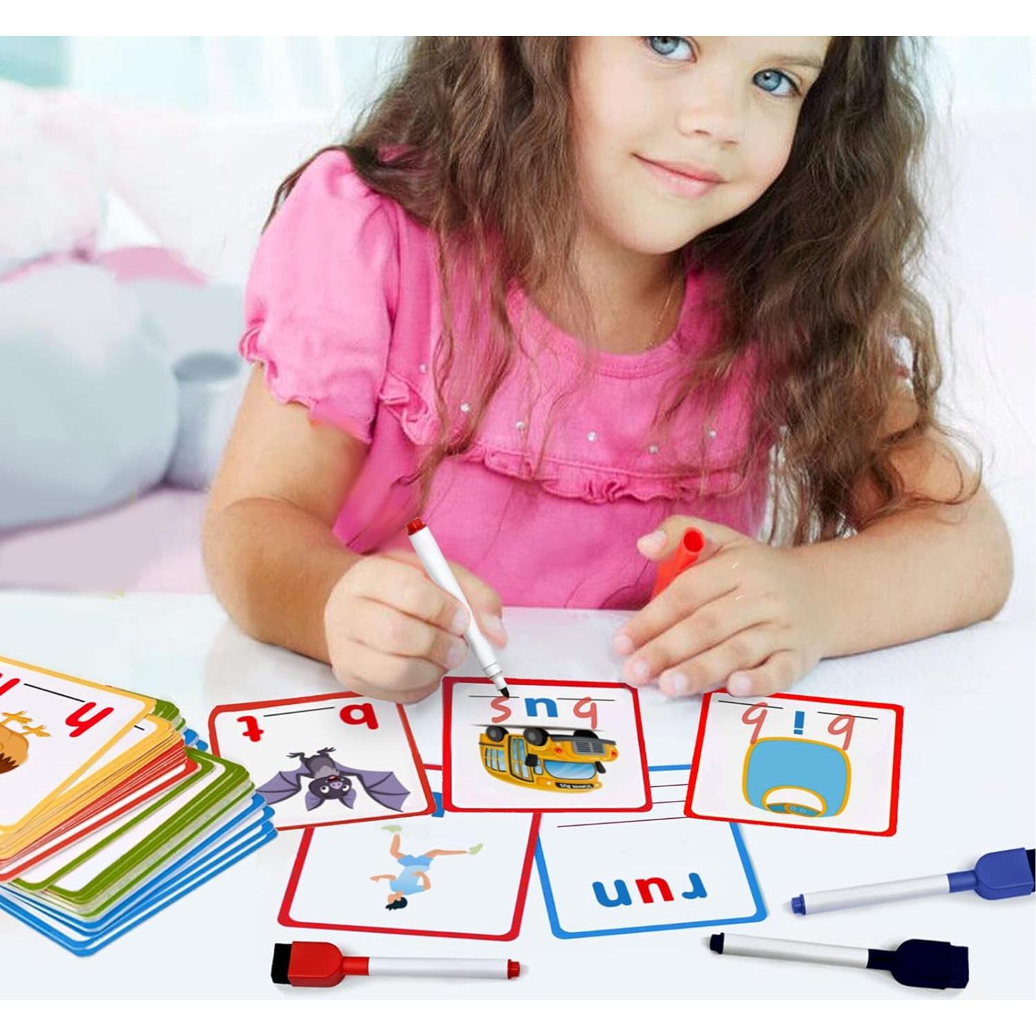 100 Tarjetas de Ortografía CVC Ruson para Niños 3 a 6 Años