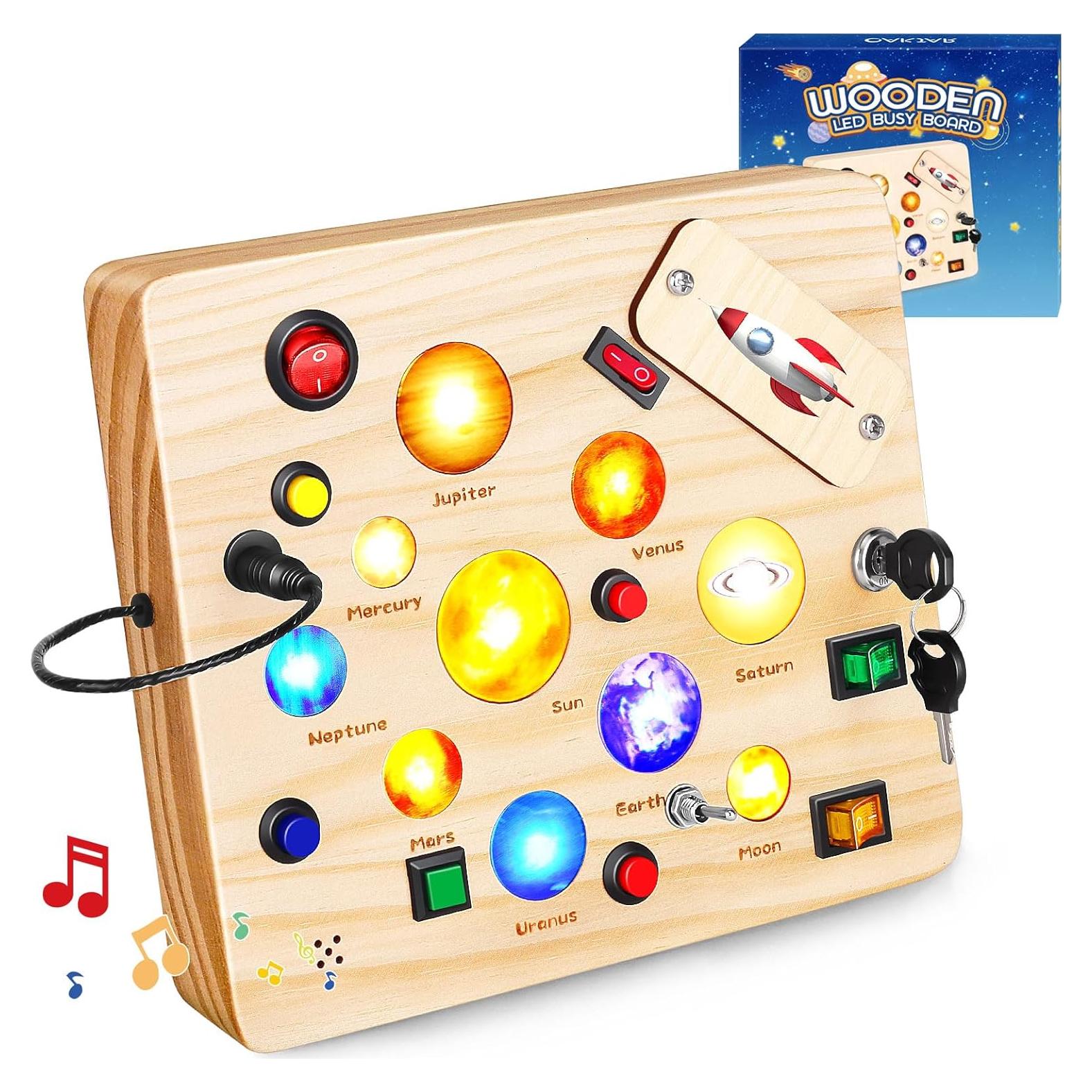 Tablero Ocupado Montessori LED OAKJAR Sistema Solar 20.8x18.6cm