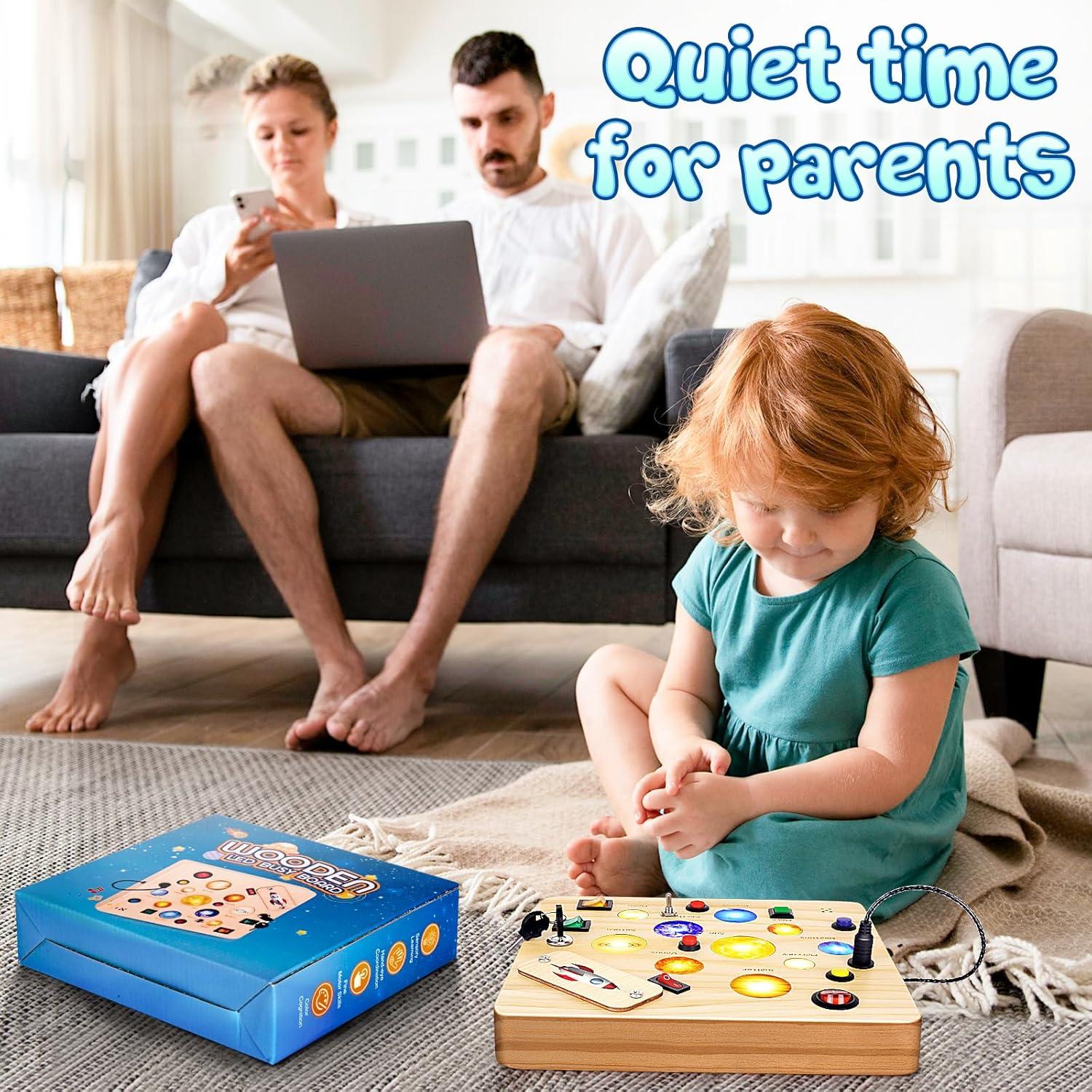 Tablero Ocupado Montessori LED OAKJAR Sistema Solar 20.8x18.6cm