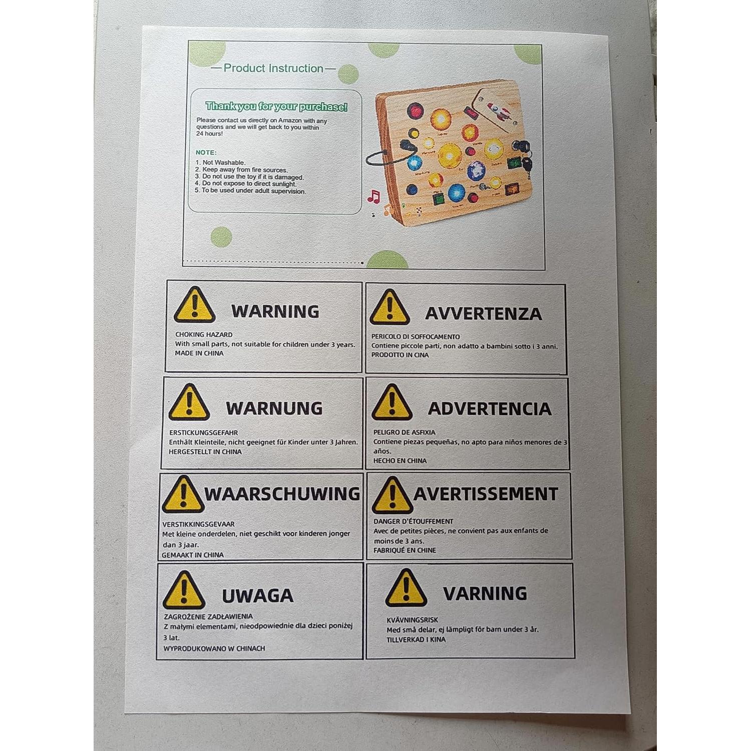 Tablero Ocupado Montessori LED OAKJAR Sistema Solar 20.8x18.6cm