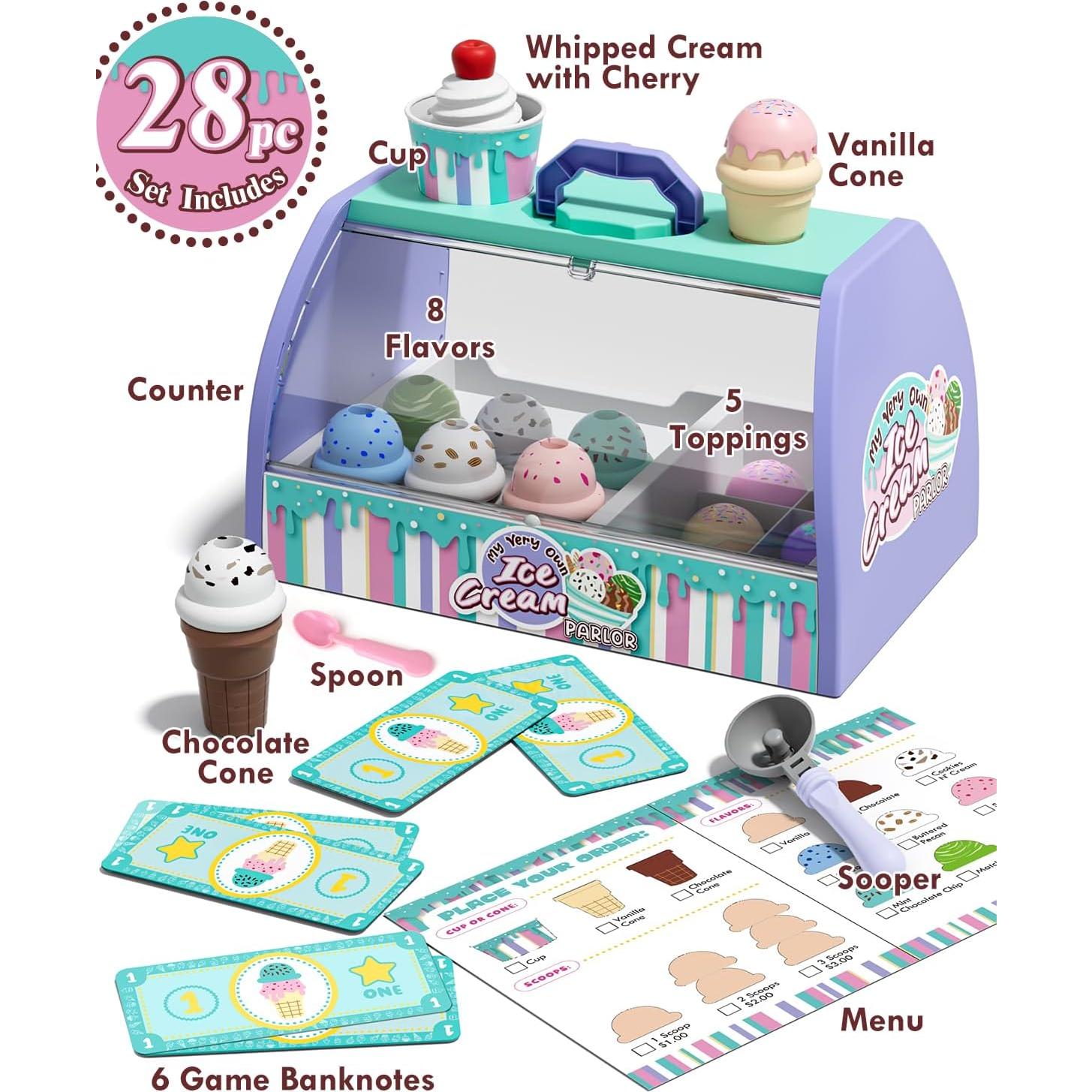 Juego de Tienda de Helados Lehoo para Niños 3-8 Años