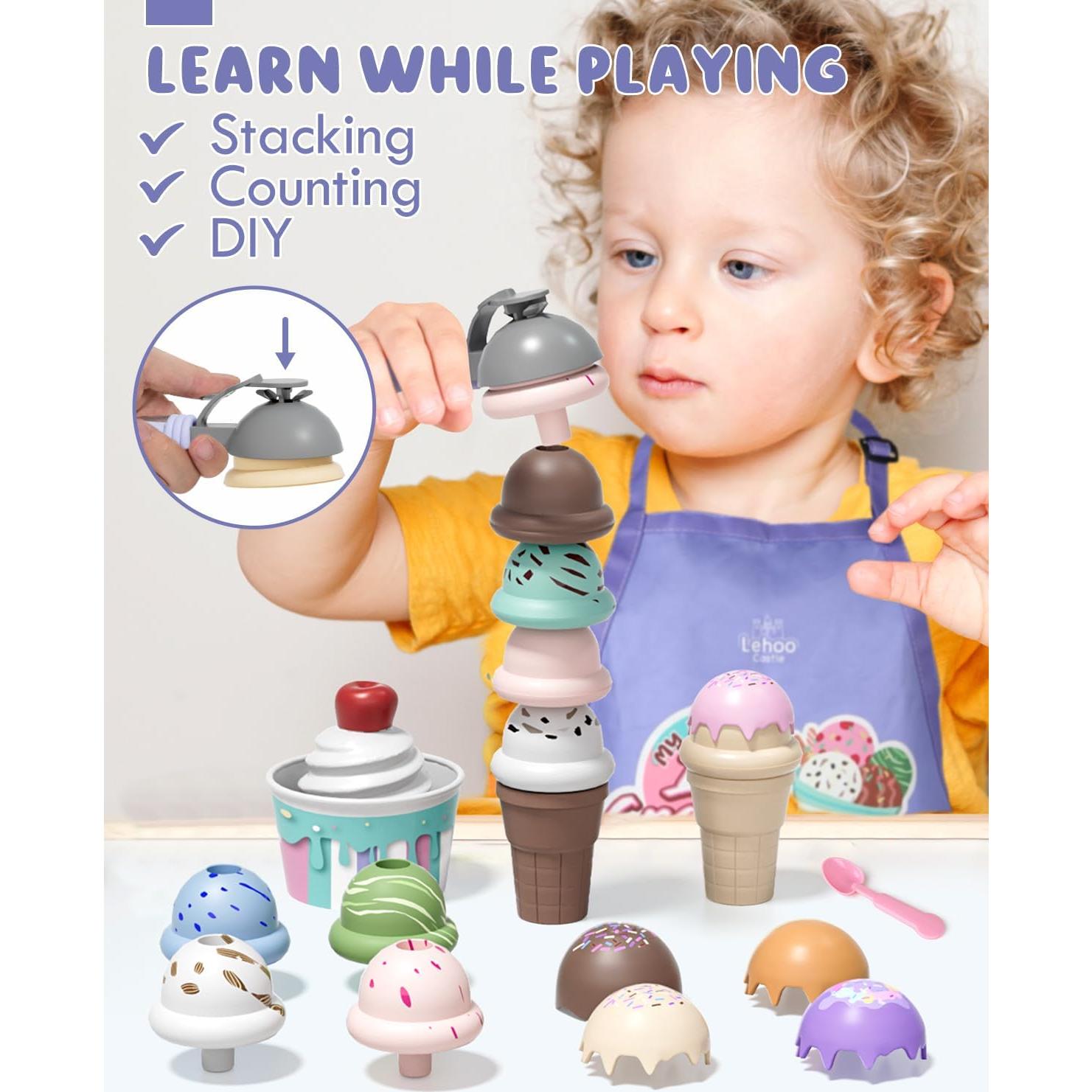 Juego de Tienda de Helados Lehoo para Niños 3-8 Años