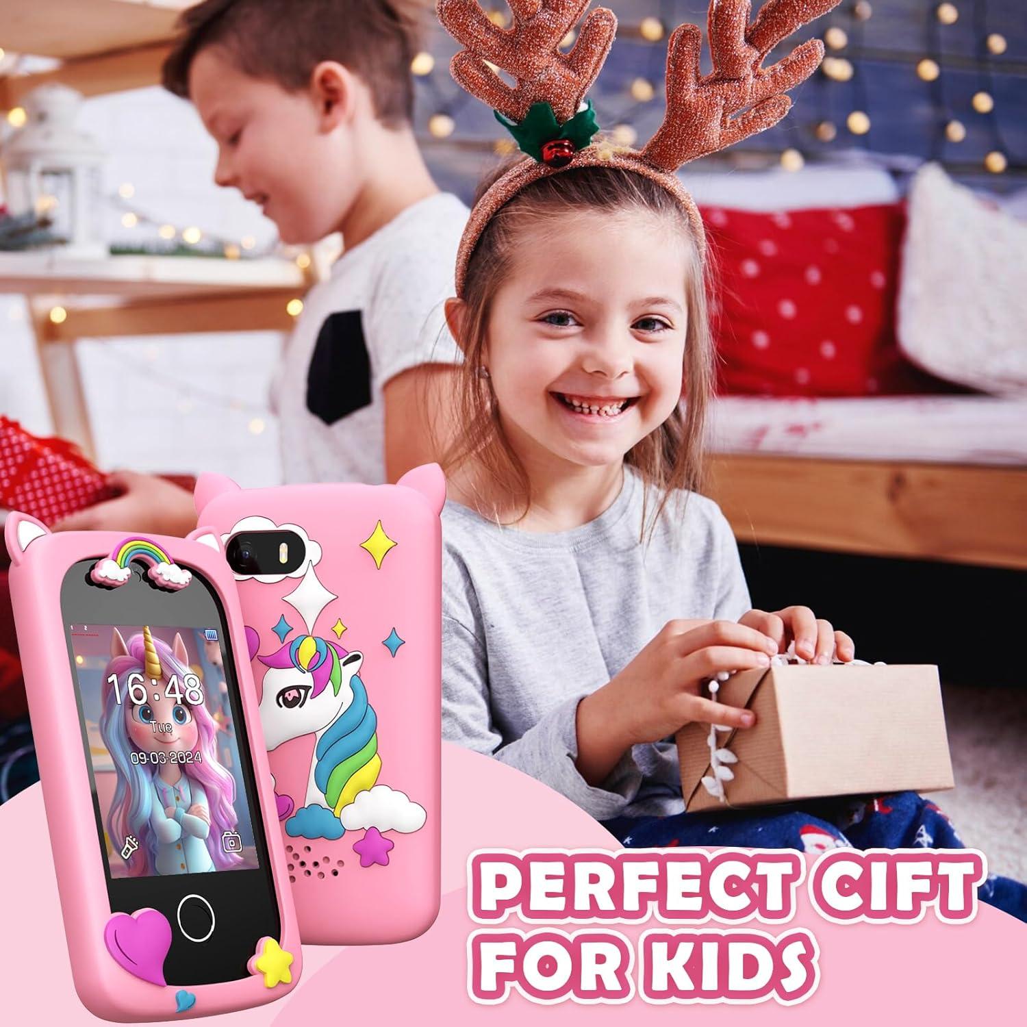 Teléfono Inteligente para Niños Rosa Q88 - Juguete Educativo