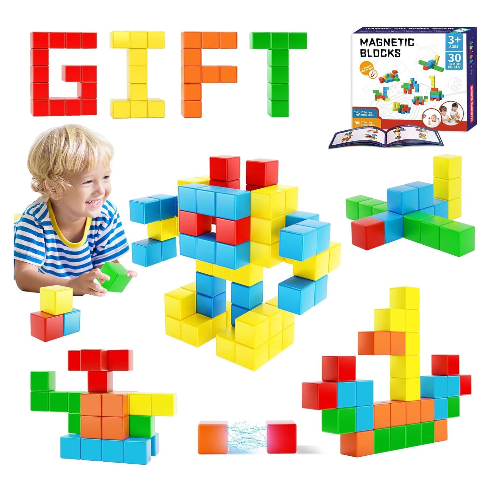 Bloques Magnéticos Hiwawind 30 Piezas 3 cm Juguete Educativo