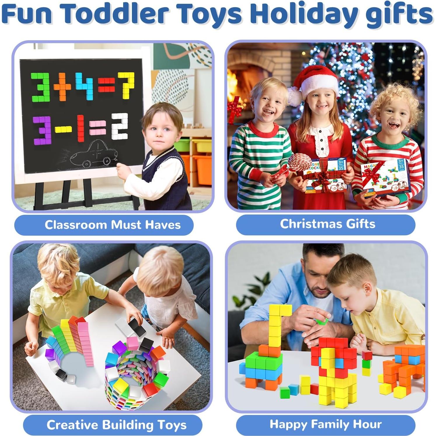 Bloques Magnéticos Hiwawind 30 Piezas 3 cm Juguete Educativo