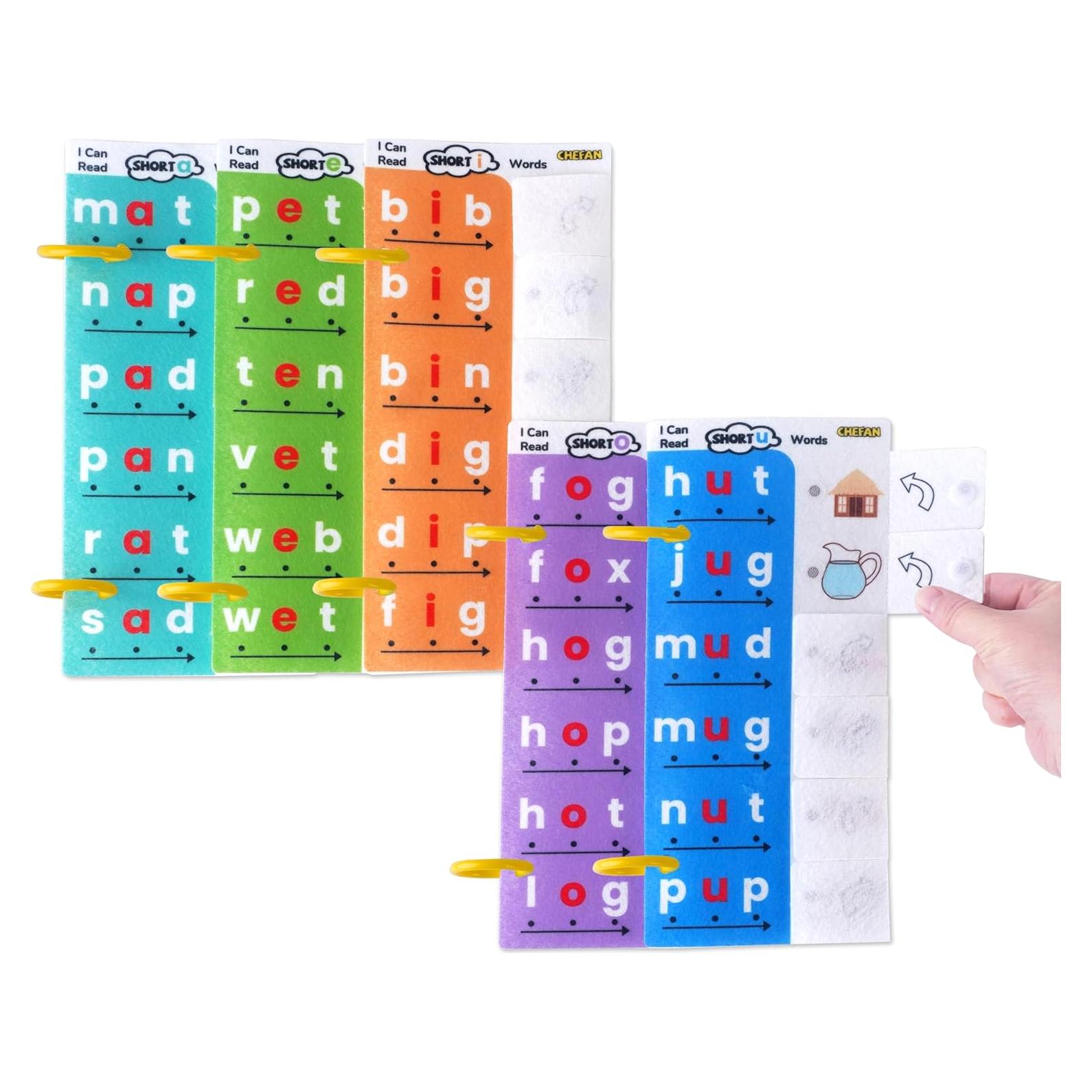 Juego de Ortografía CVC Chefan - 114 Tarjetas Educativas para Niños