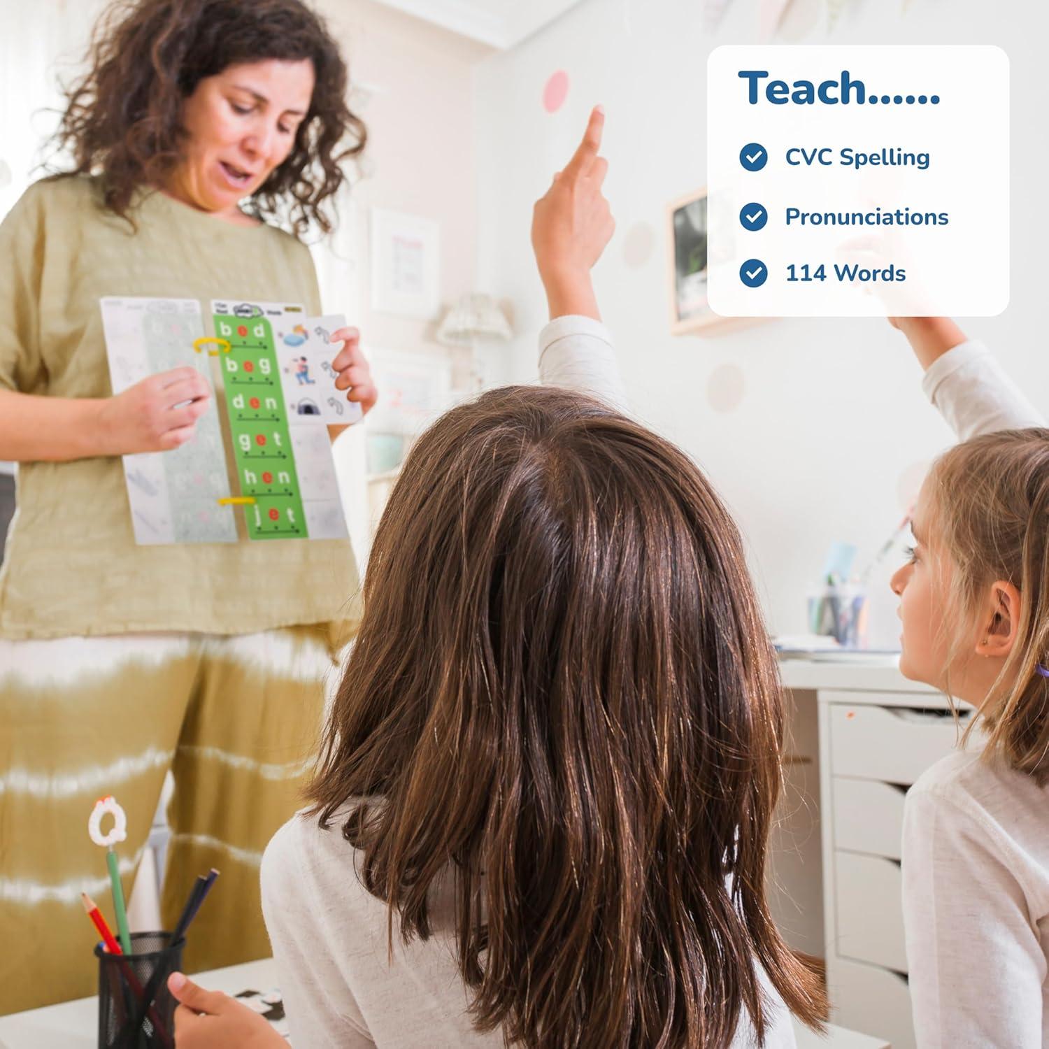 Juego de Ortografía CVC Chefan - 114 Tarjetas Educativas para Niños