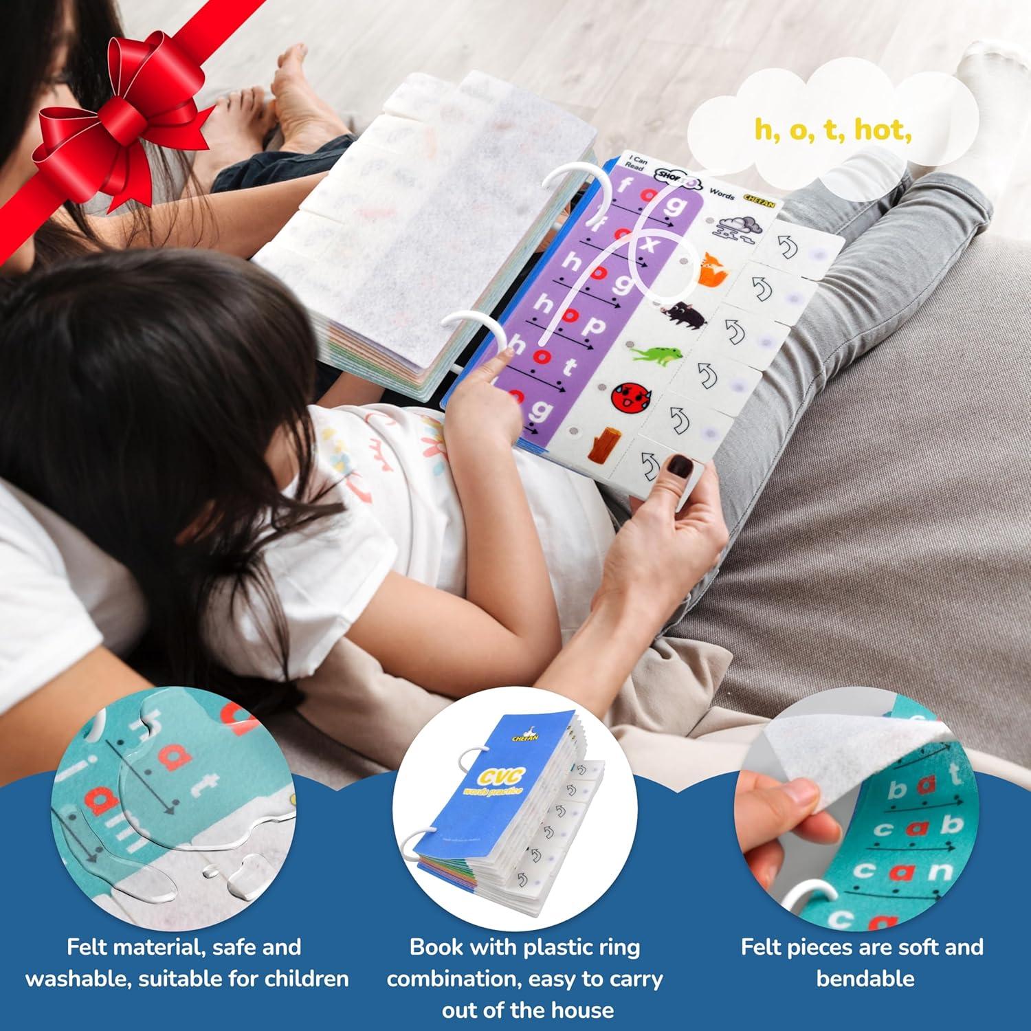 Juego de Ortografía CVC Chefan - 114 Tarjetas Educativas para Niños