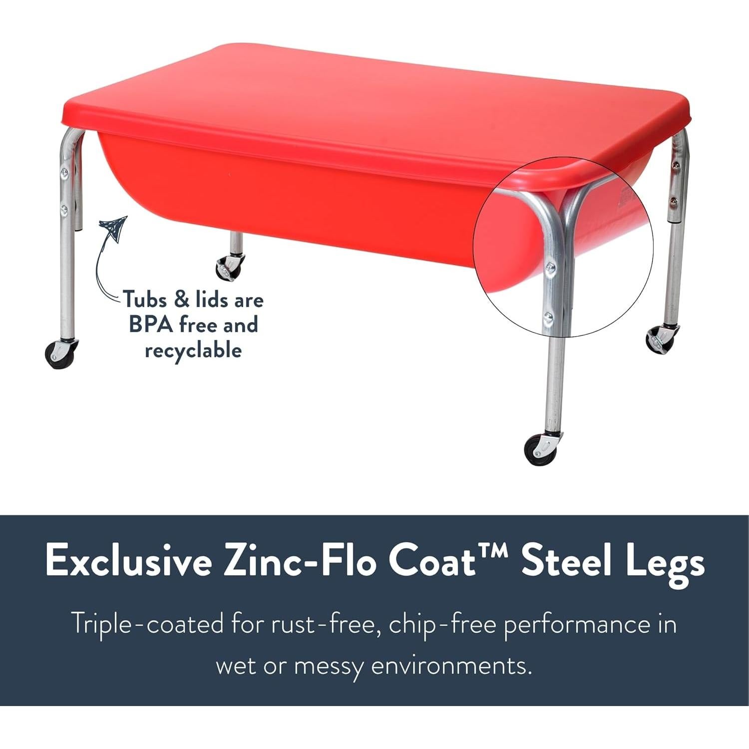 Mesa Sensorial Mediana Children's Factory Roja 91.4x45.7cm