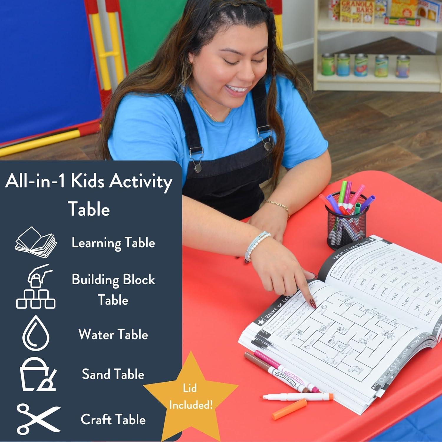 Mesa Sensorial Mediana Children's Factory Roja 91.4x45.7cm