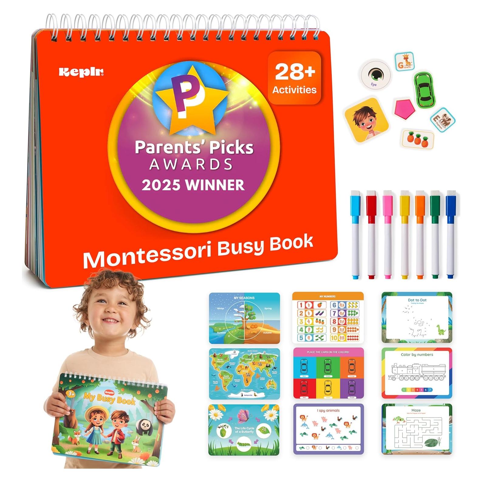 Libro de Actividades Montessori para Niños 3-7 Años - 14 Páginas Interactivas