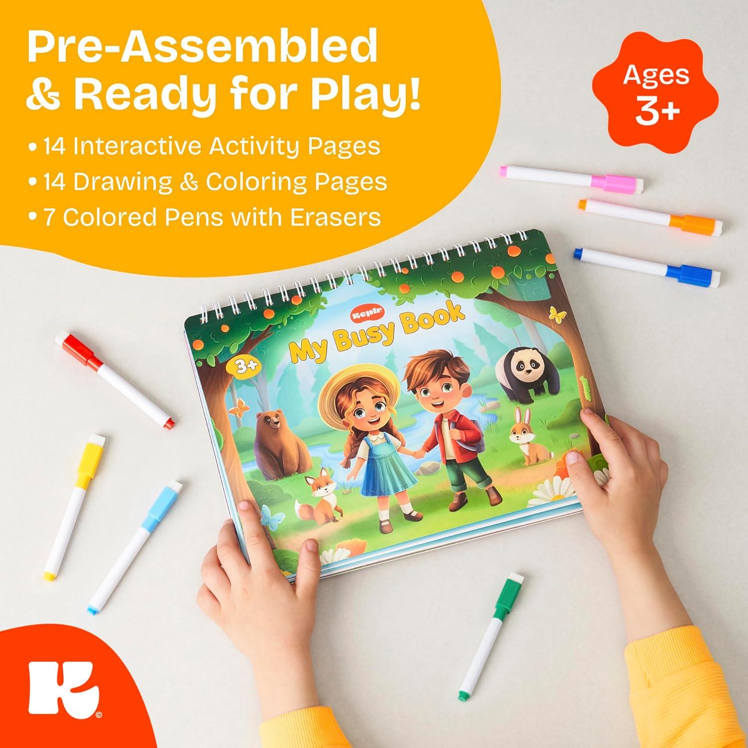 Libro de Actividades Montessori para Niños 3-7 Años - 14 Páginas Interactivas