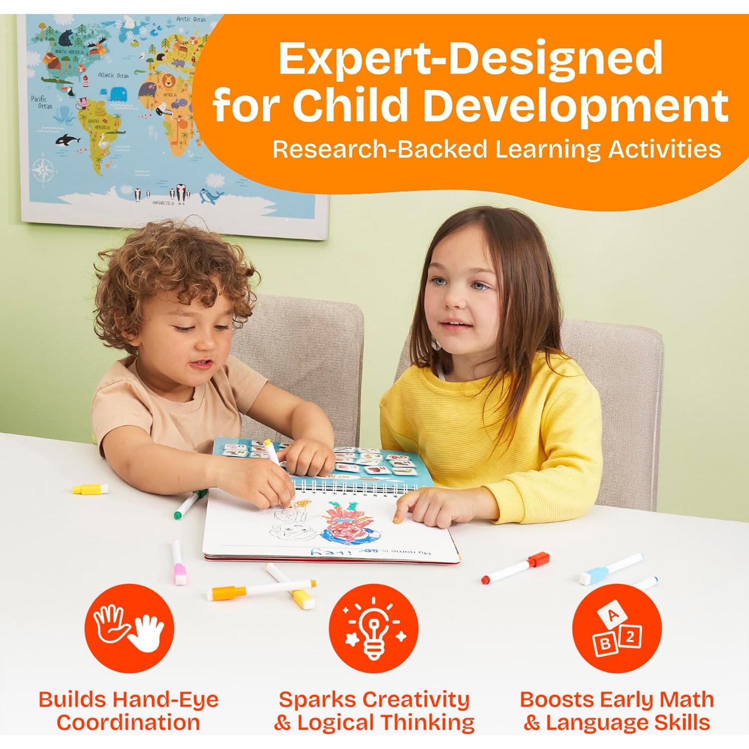 Libro de Actividades Montessori para Niños 3-7 Años - 14 Páginas Interactivas