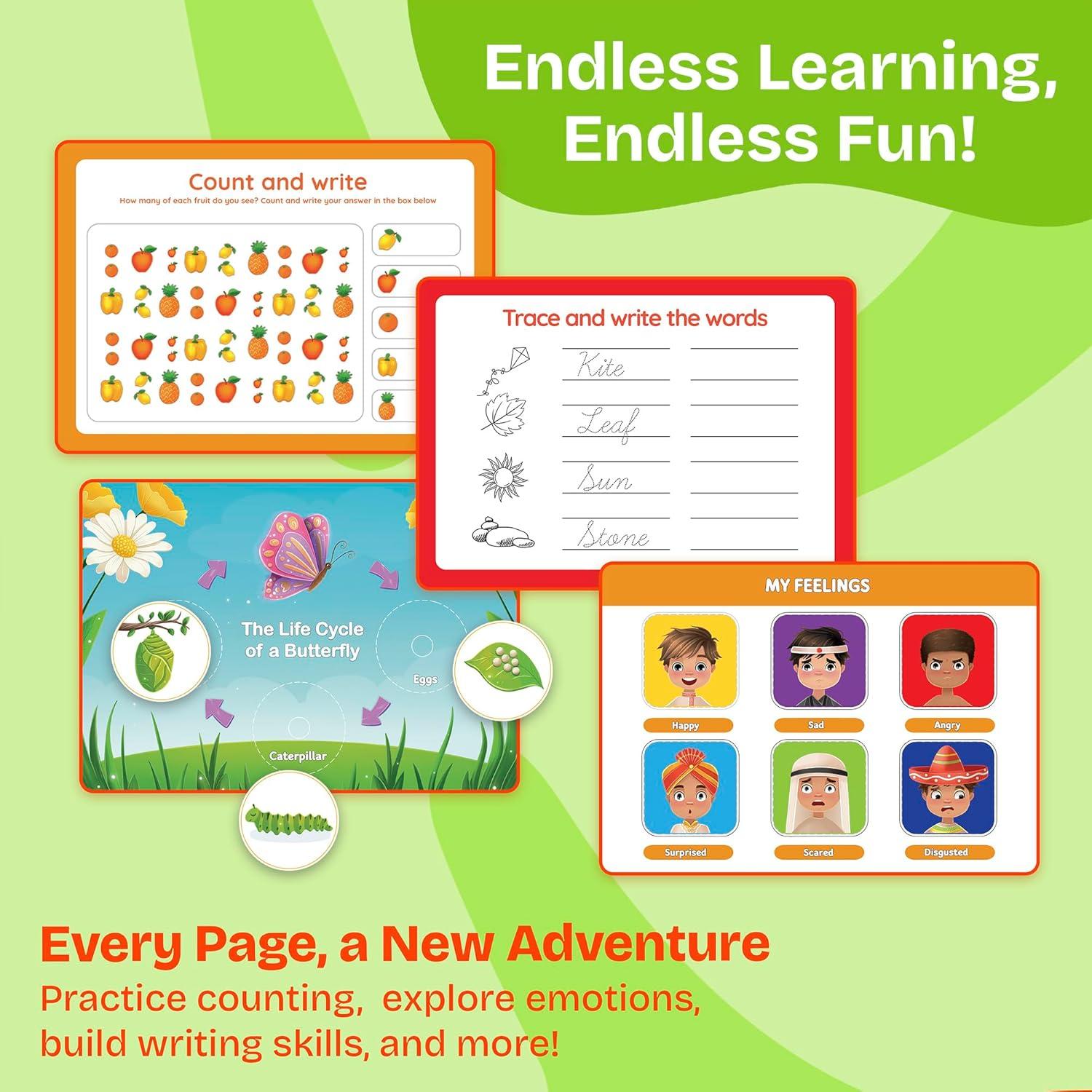 Libro de Actividades Montessori para Niños 3-7 Años - 14 Páginas Interactivas