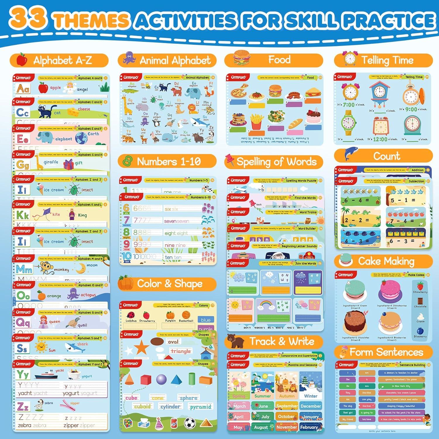 Libros de Actividades de Trazado URMYWO para Niños 3-6 Años