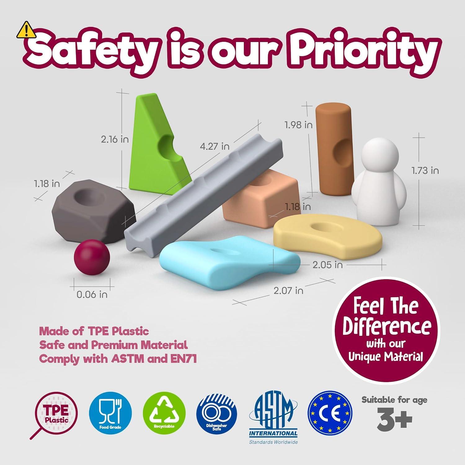 Bloques de Construcción Educativos Taksa Toys 72 Piezas TPE