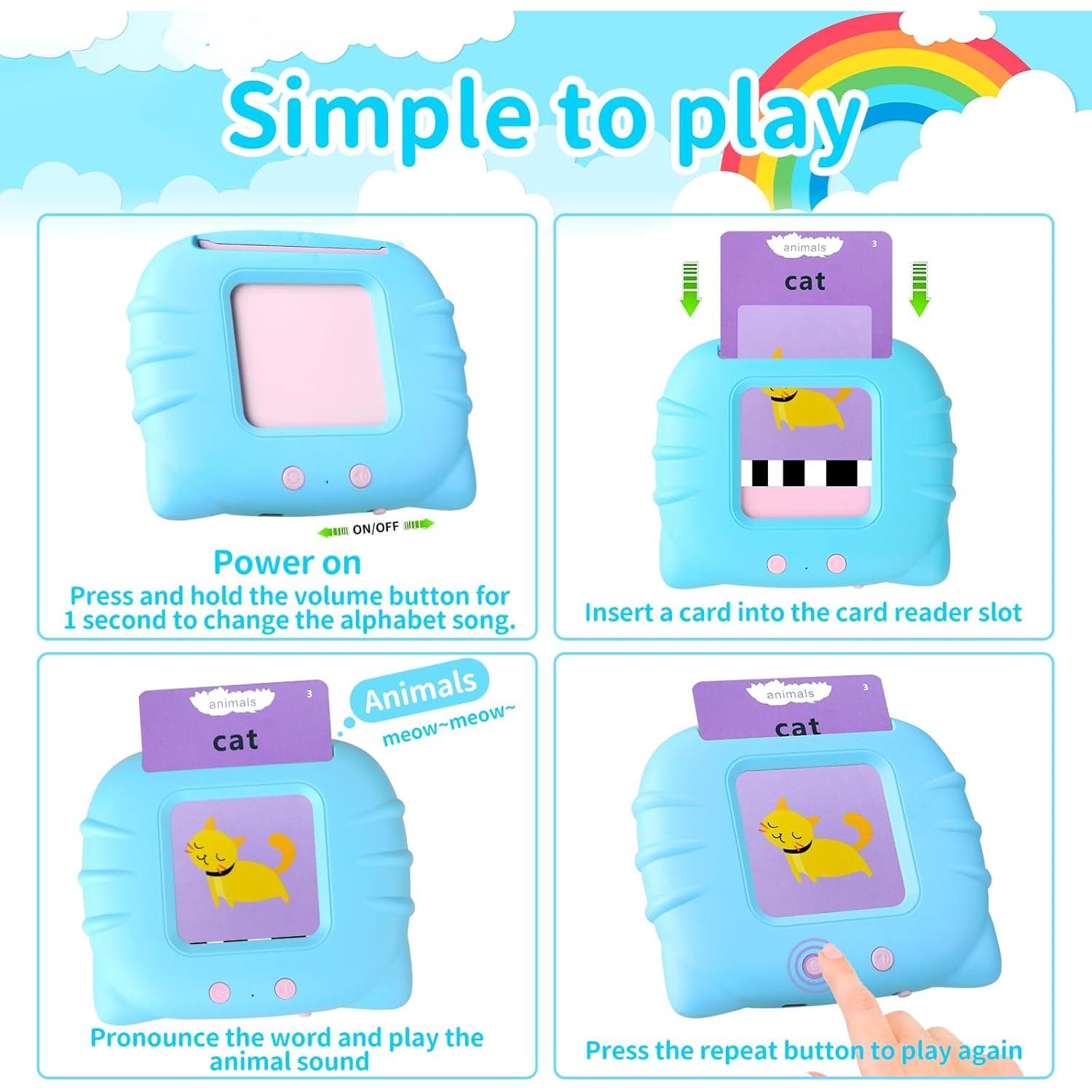 Tarjetas de Flash Educativas Fibevon 224 Palabras para Niños