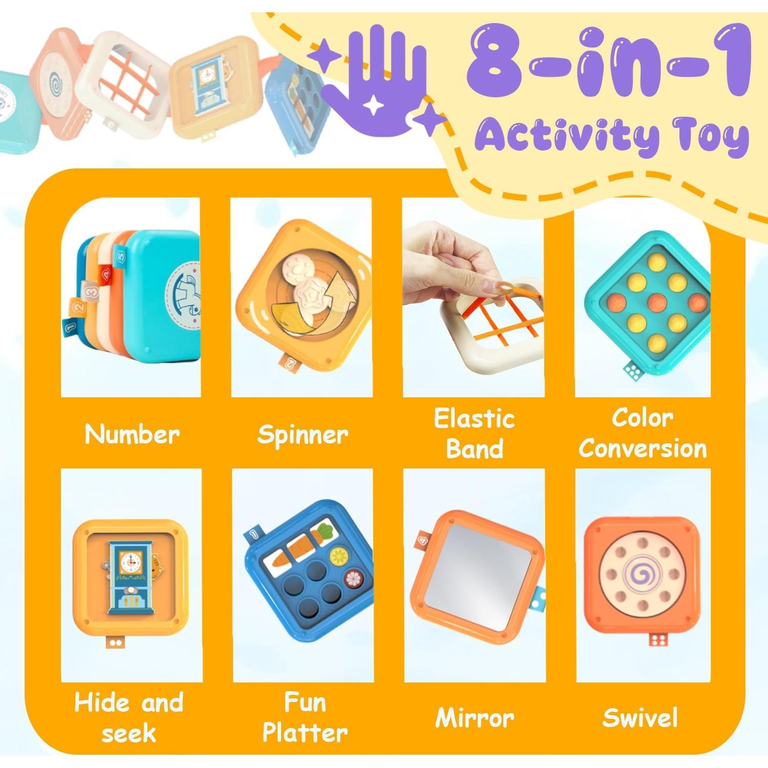 Tablero Ocupado Montessori para Bebés 1 Año - Juguete de Viaje