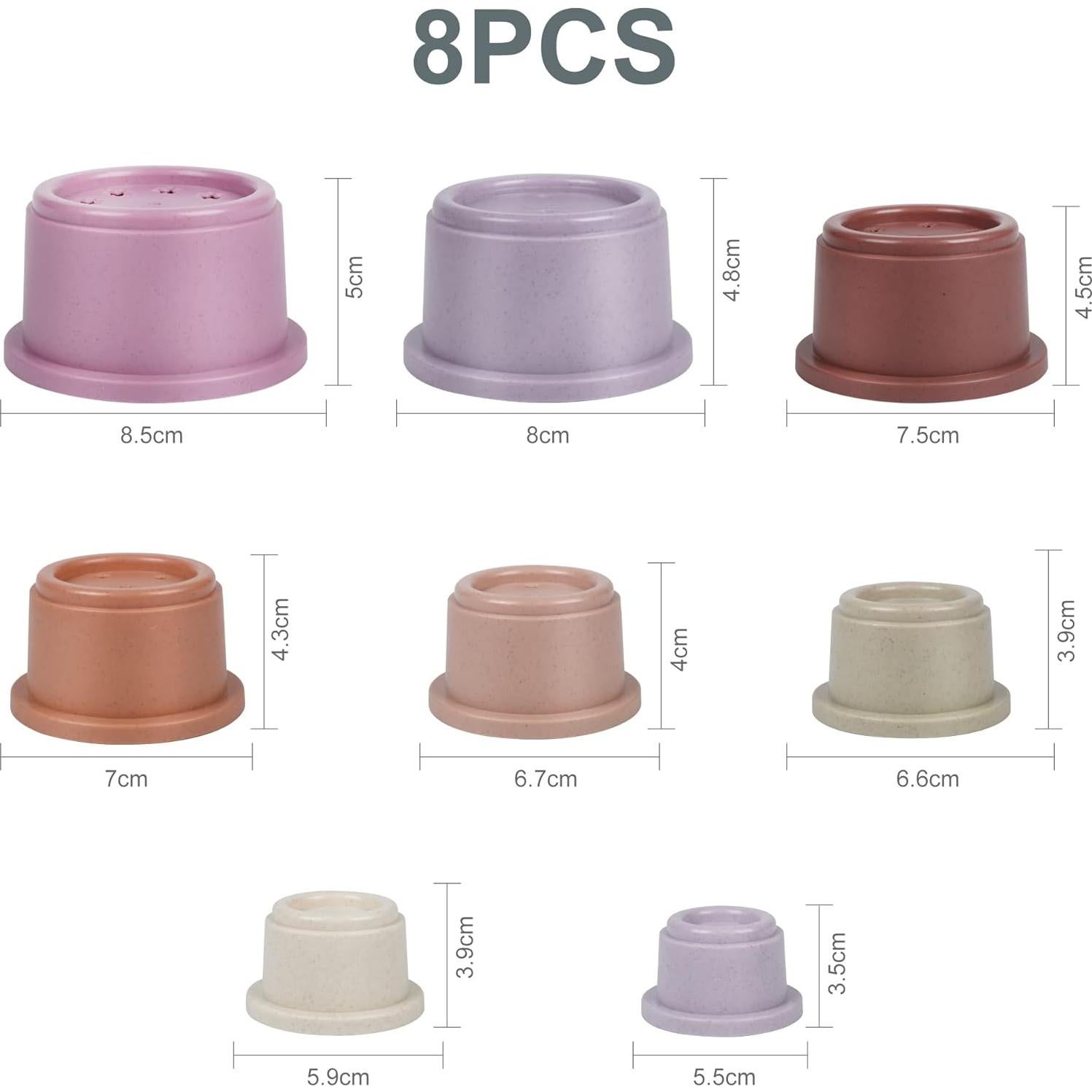 Tazas Apilables para Bebés Tepear - Juguete Educativo Montessori