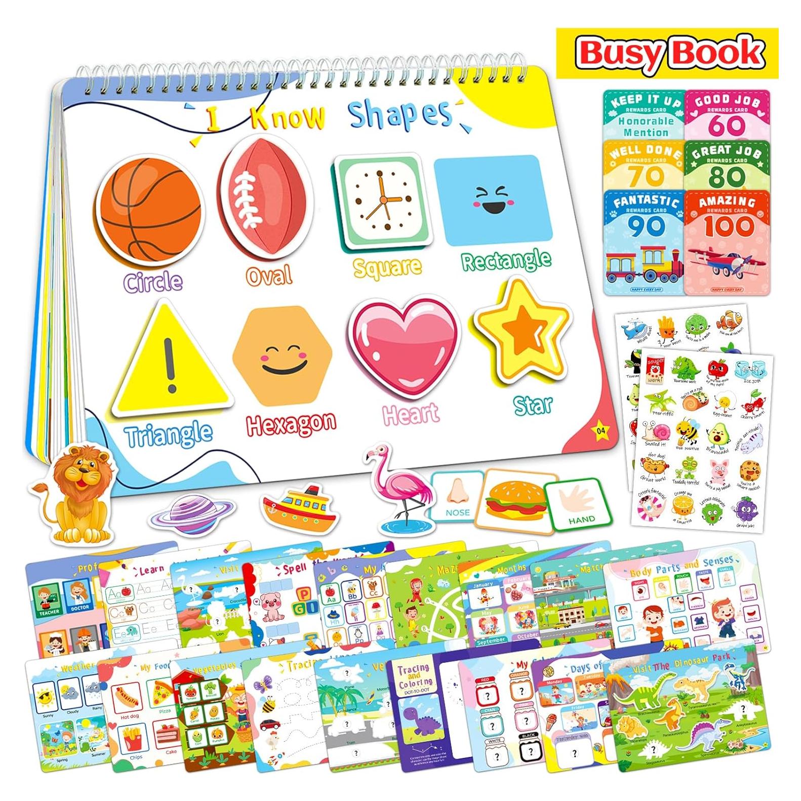 Libro Ocupado Montessori YTSQLER para Niños 3-5 Años, 36 Temas