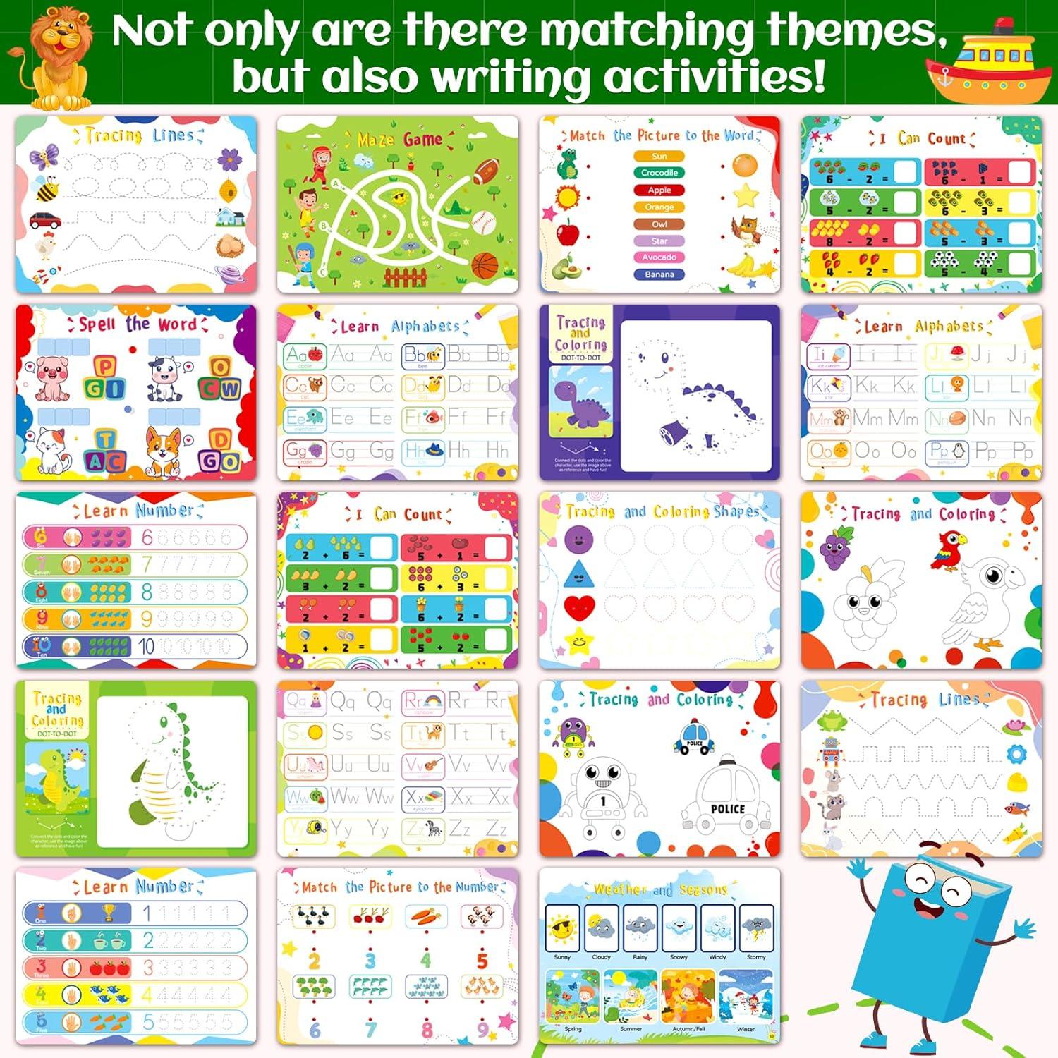 Libro Ocupado Montessori YTSQLER para Niños 3-5 Años, 36 Temas