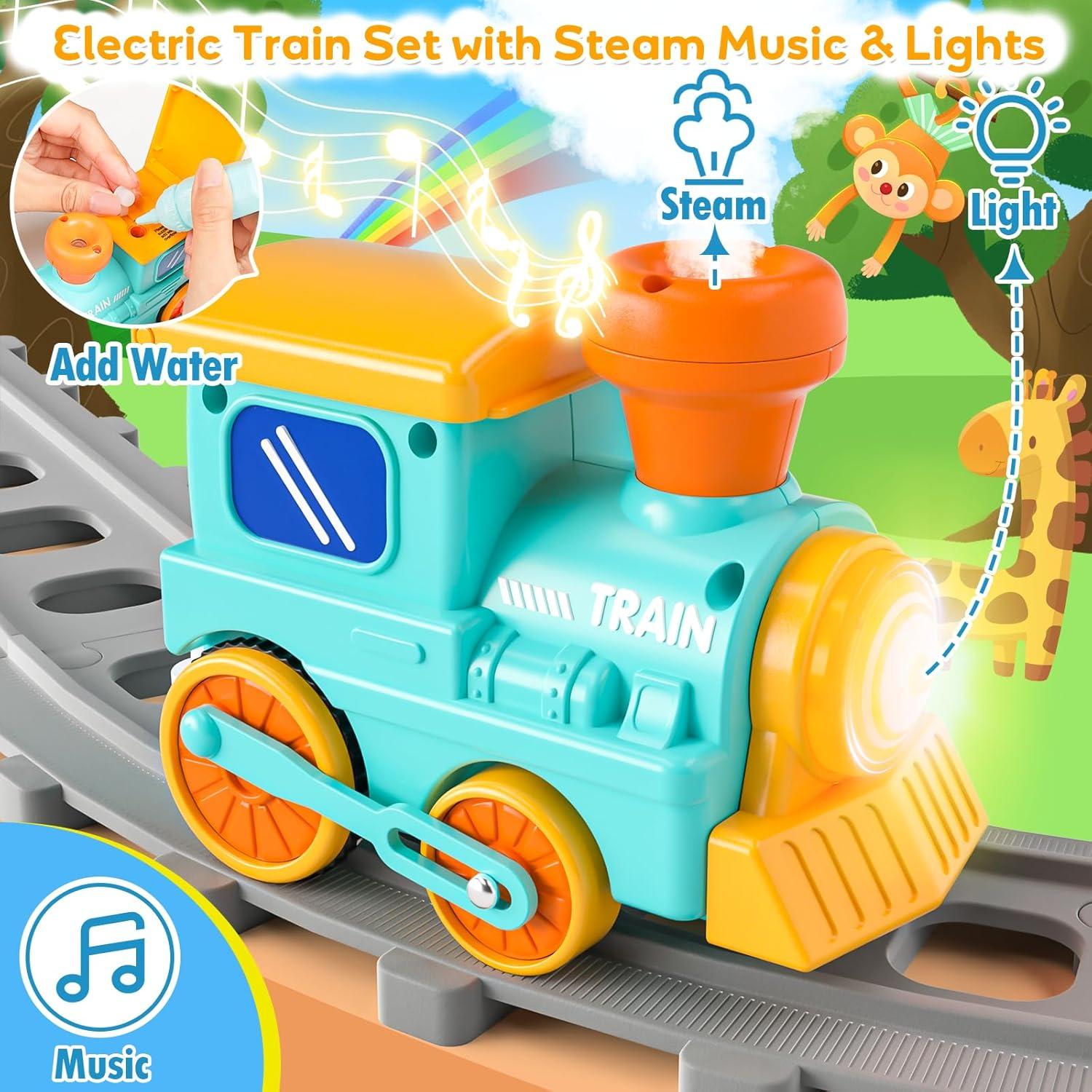 Set de Tren Eléctrico Aigybobo con Animales y Música 33x20cm