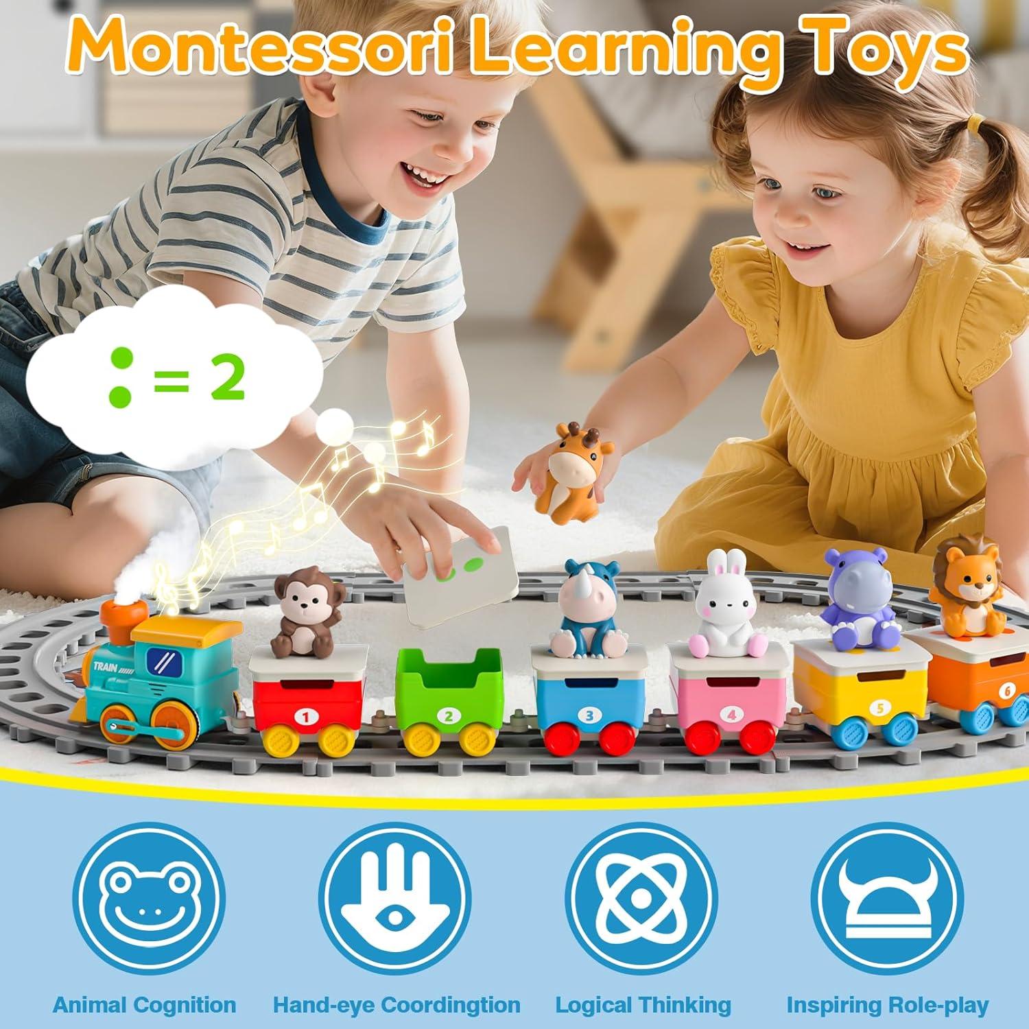 Set de Tren Eléctrico Aigybobo con Animales y Música 33x20cm