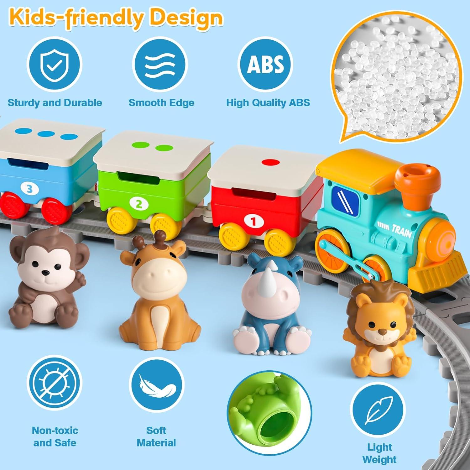 Set de Tren Eléctrico Aigybobo con Animales y Música 33x20cm