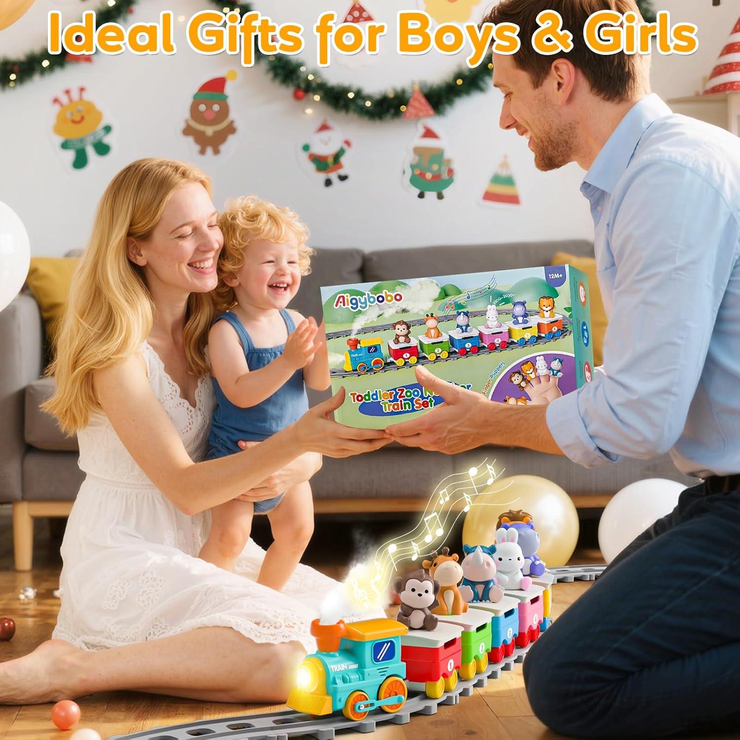 Set de Tren Eléctrico Aigybobo con Animales y Música 33x20cm