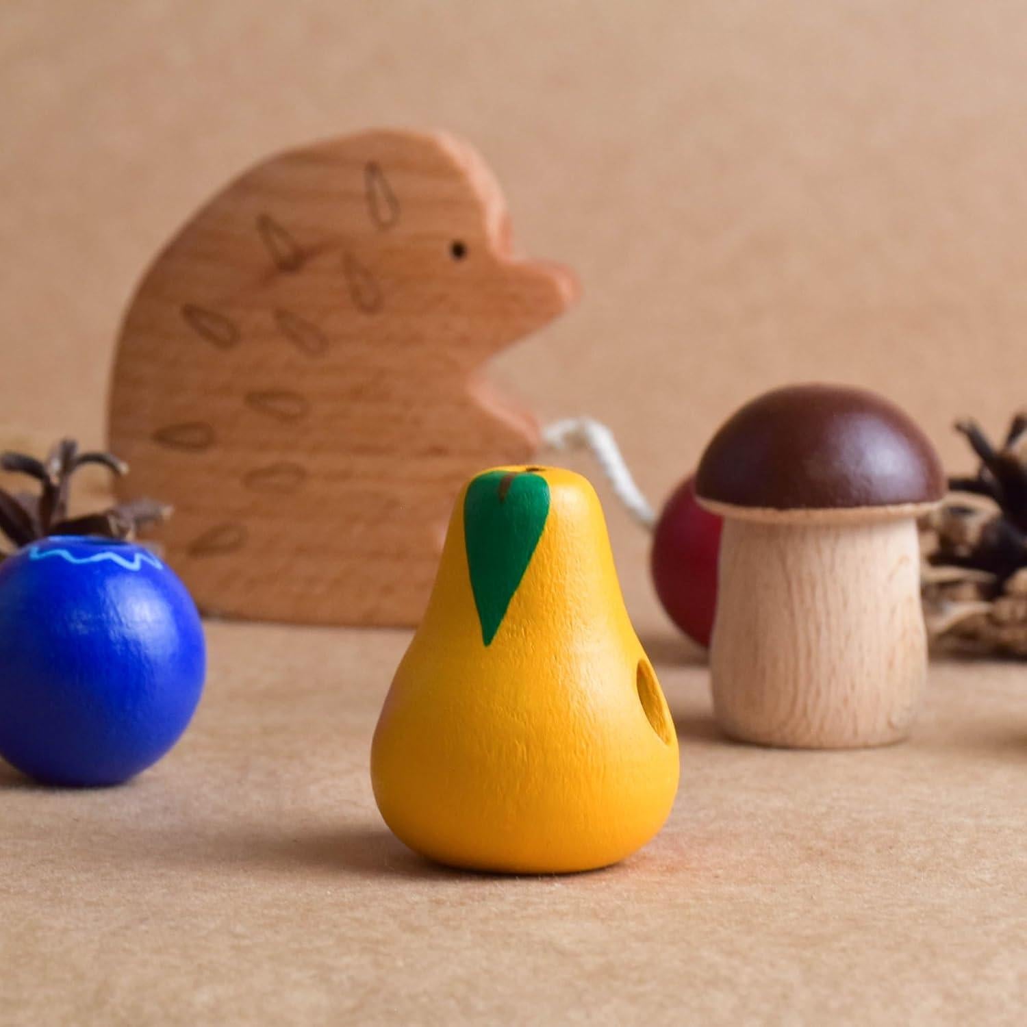 Juguete de Enhebrar de Madera Erizo Montessori para Niños