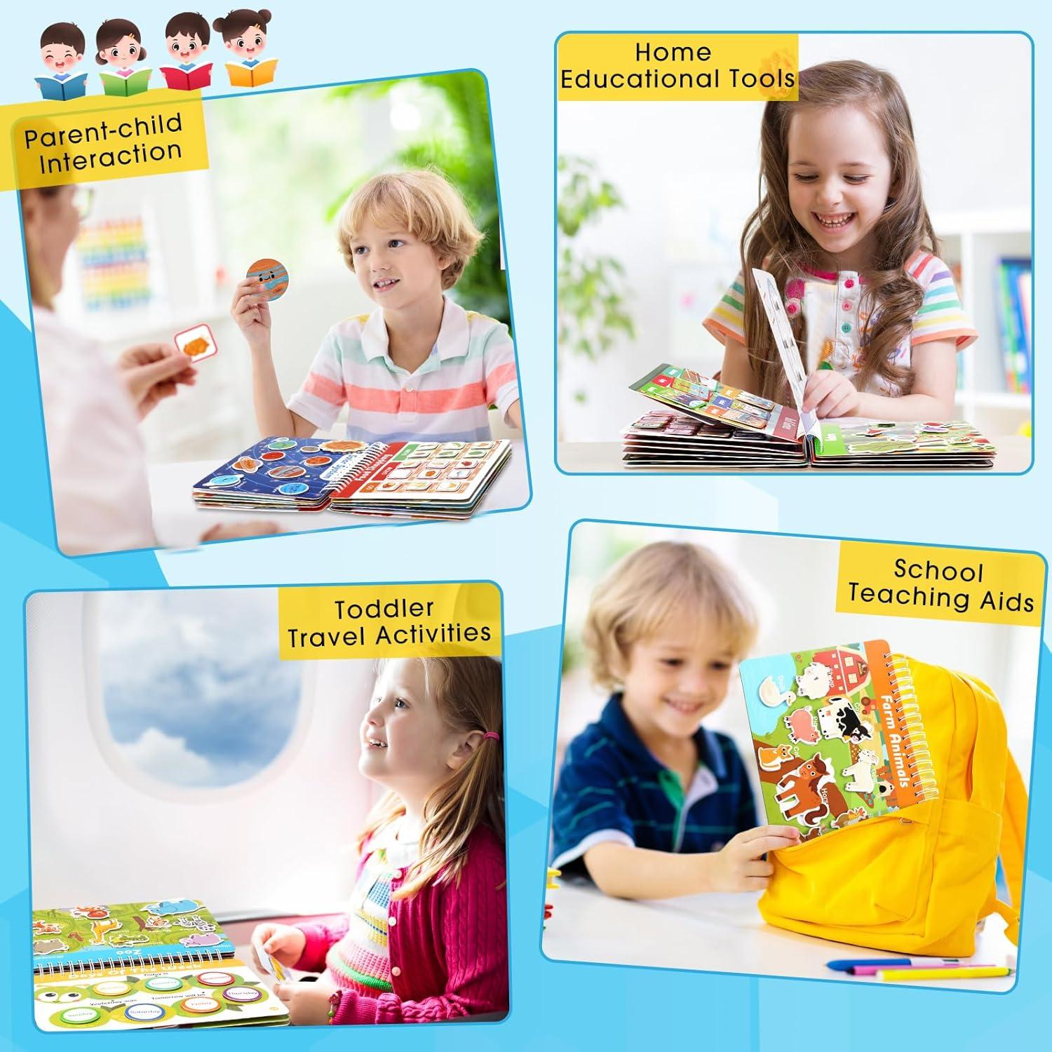 Fuutreo Busy Book Montessori 24 Temas Aprendizaje 2-4 Años